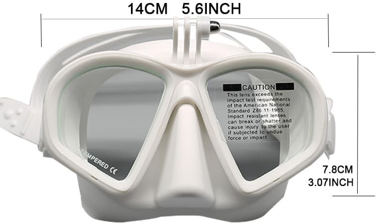 Low Volume Tempered Glass Freediving Mask With Storage Case For Adults