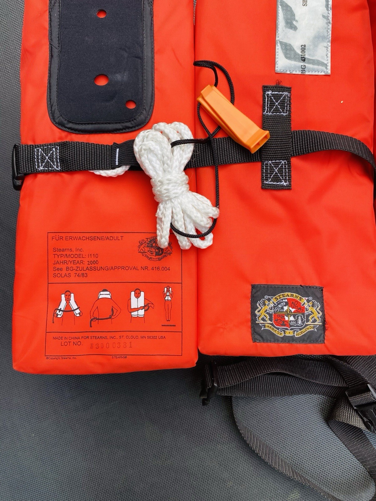 Set of Two- Stearns Boat Life Jacket PFD I110 Adult Life Vest Solas 74/84