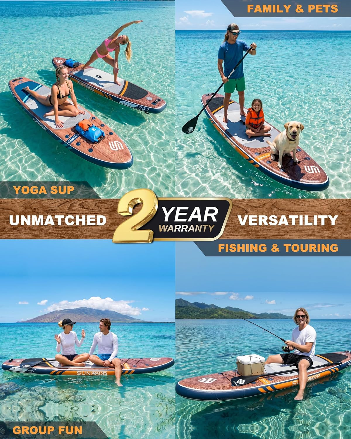 11’X34” Inflatable Paddle Board, Extra Wide Standup Paddleboard, Green, 420Lbs
