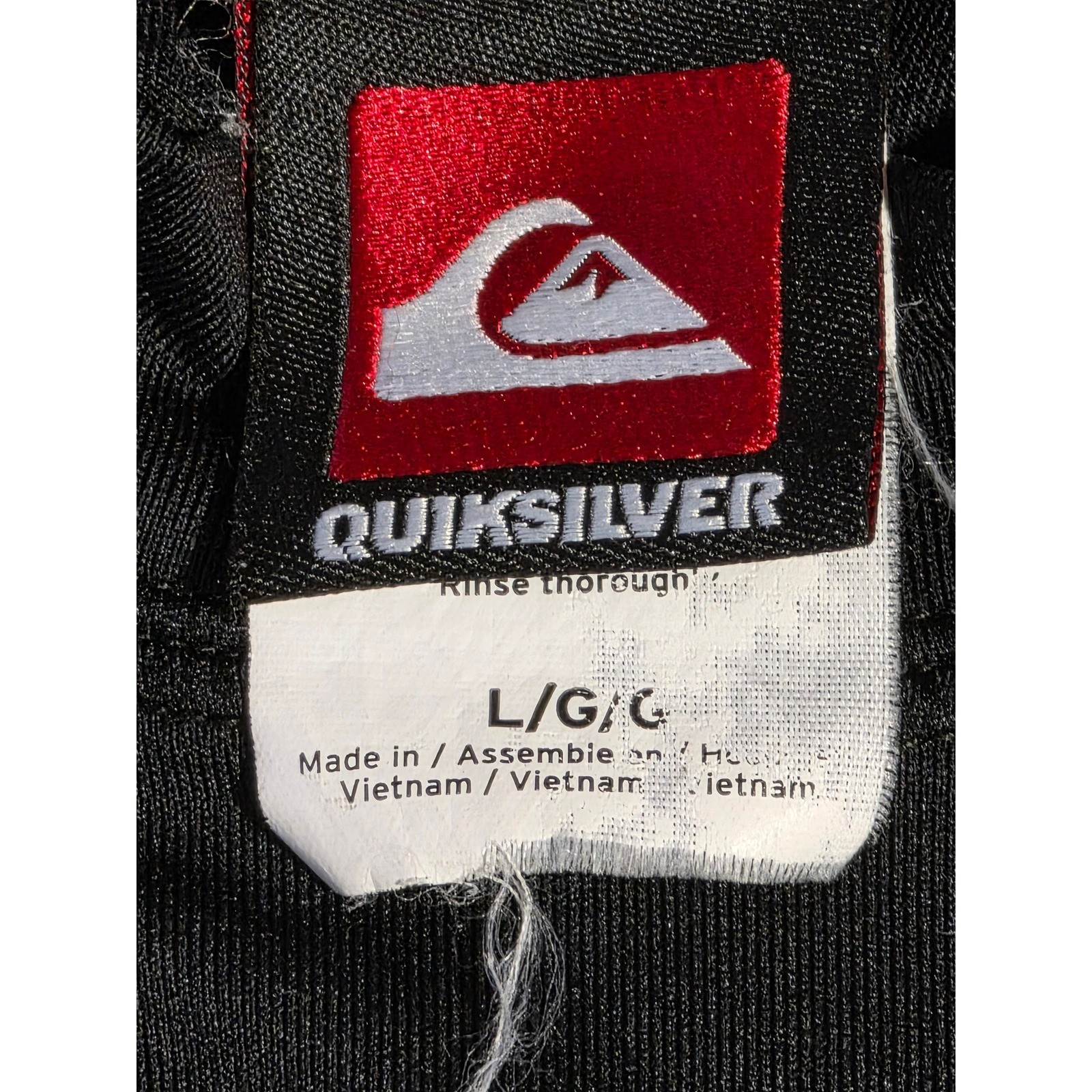 Quiksilver Rash Guard Short Sleeve Swim Shirt Blue Black White Large AQYWR00006