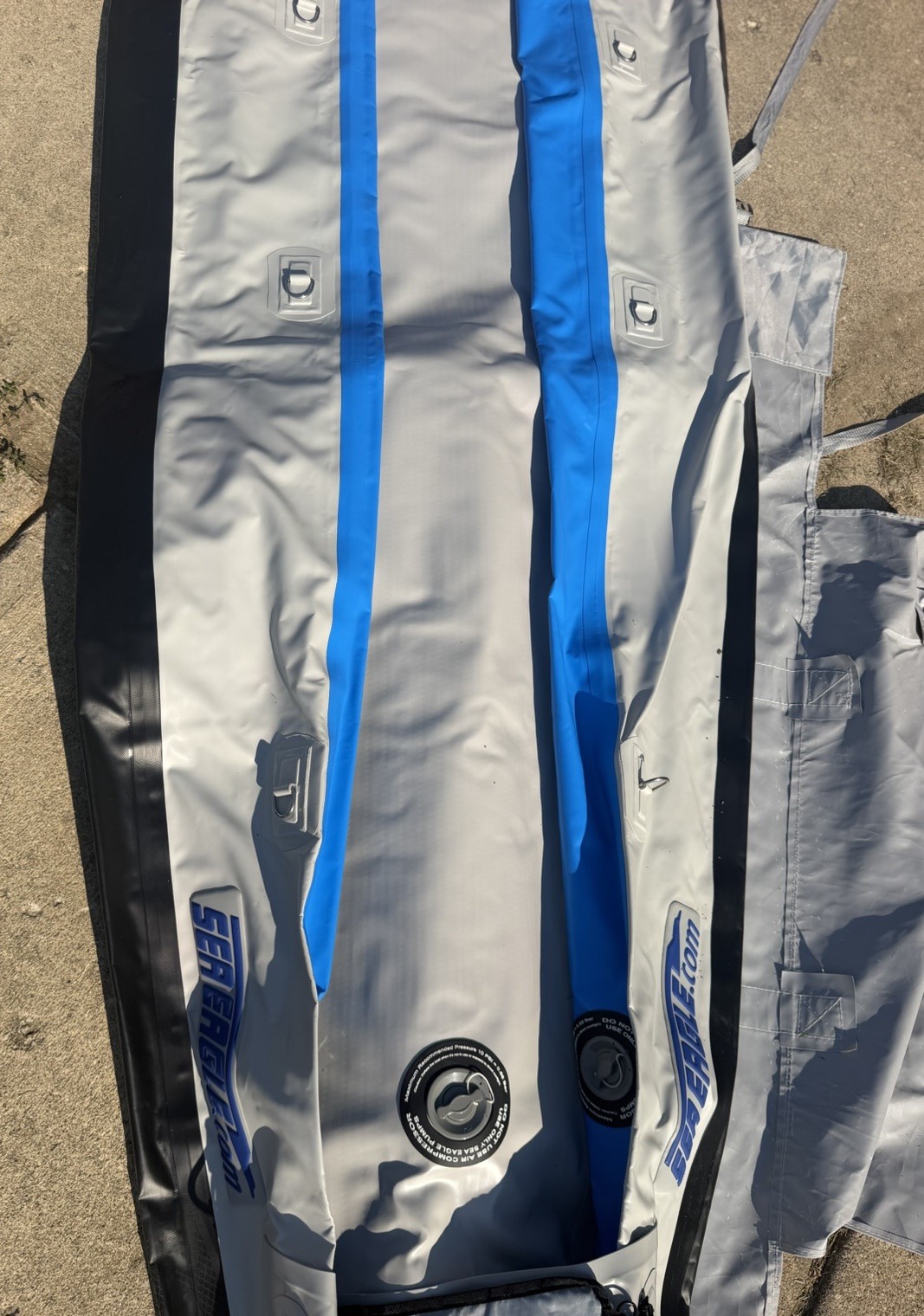 Sea Eagle Classic 465ft 3-Person Fast Track Inflatable Kayak Canoe Boat Raft