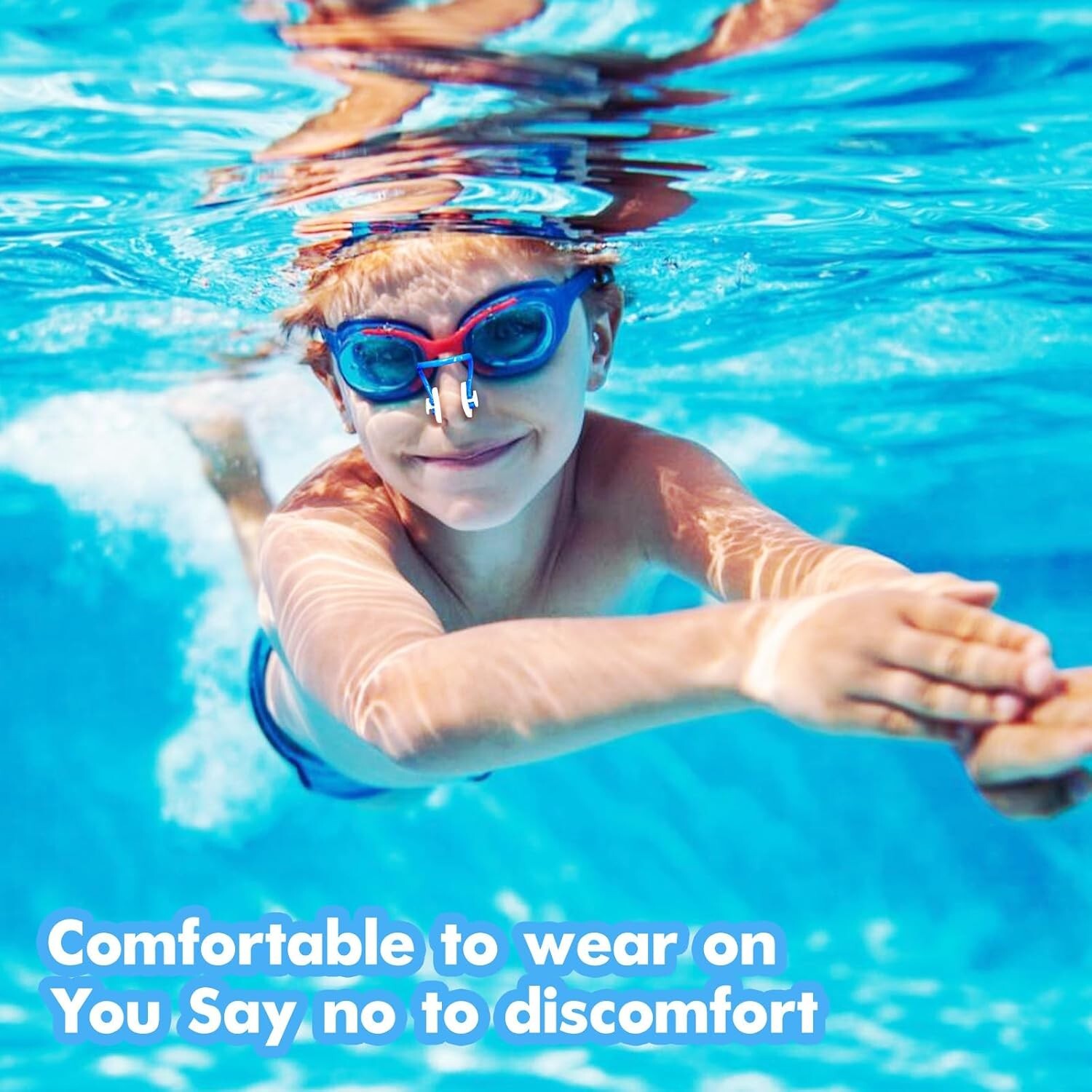 Swimming Nose Clip – 𝟭𝟬 𝗣𝗮𝗰𝗸𝘀 Nose Plugs for Kids(Age 7+), Swim Nose Clip