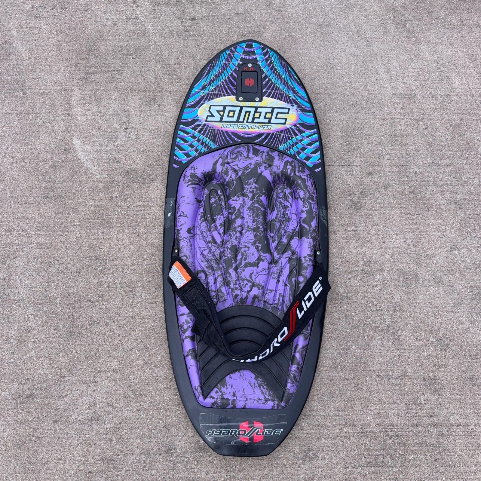 Hydroslide Sonic Kneeboard Purple Black Compression Molded USA Made Water Sports
