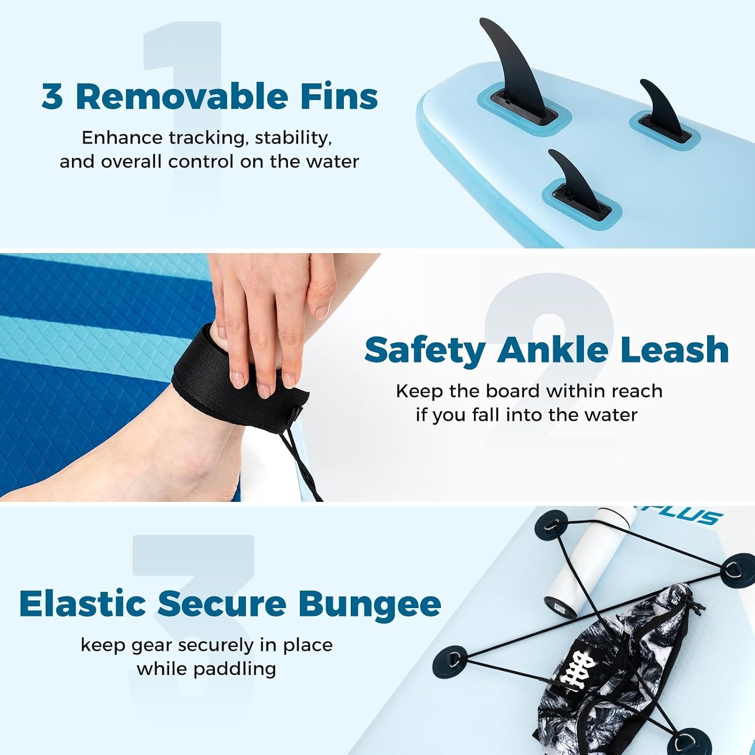 Inflatable Stand Up Paddle Board 11FT SUP W/ Accessory Pack Adjustable Paddle