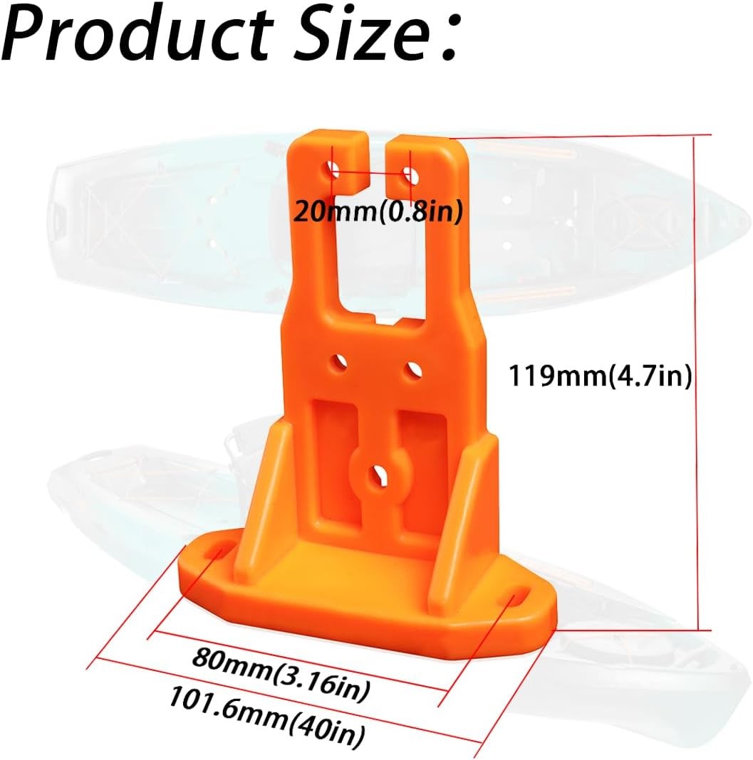 Universal Kayak Transducer Mount Bracket Fits Old Town Sportsman Kayaks Orange