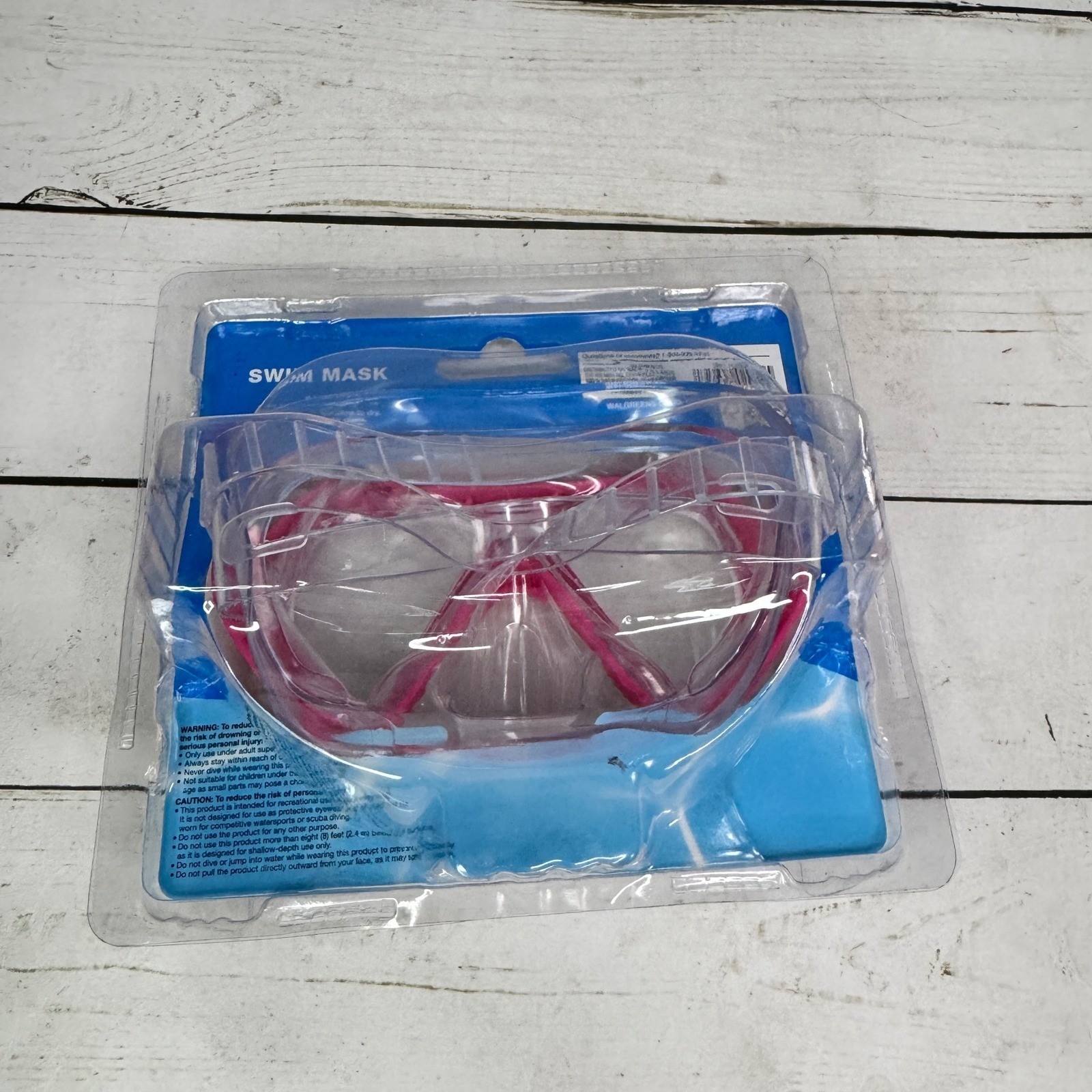 Kids Swim Goggles Pink White Anti-Fog UV Protection Age 4+ New Sealed