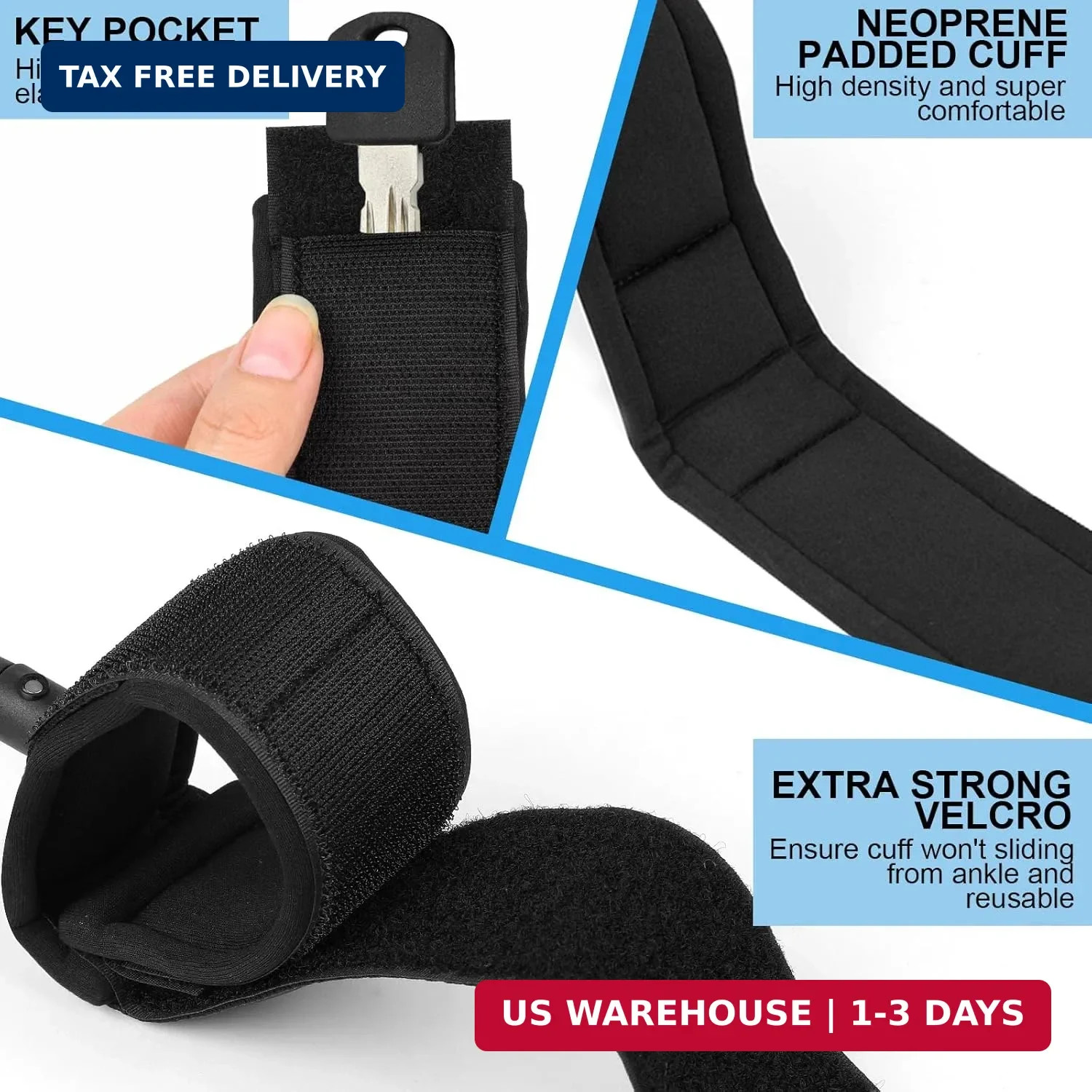 10 Ft Surf Board Leash, 5.5Mm/7.0Mm Thick Urethane Coiled Paddle Board Leash. Co
