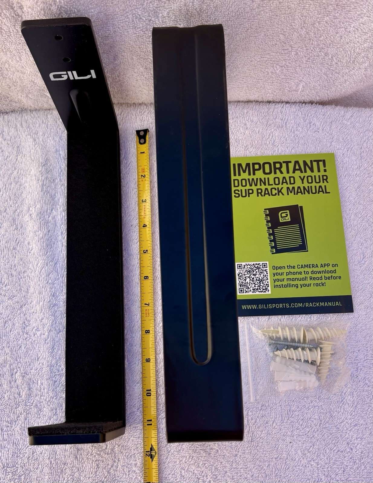 GILI Sports Heavy-Duty Steel SUP Wall Rack Minimalist Paddle Board Mount Black L