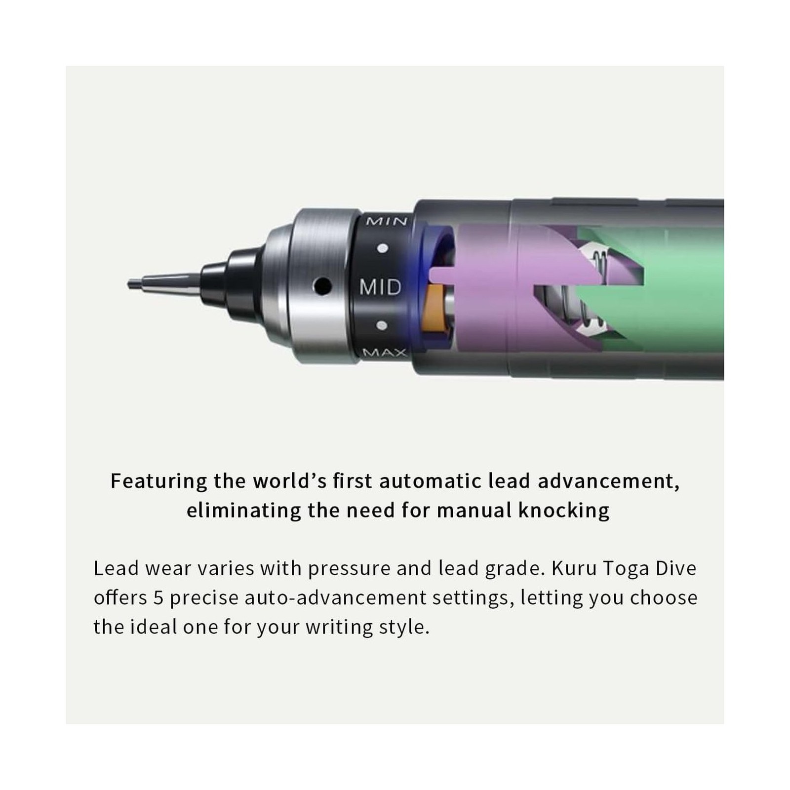 KURUTOGA Uni Kuru Toga Dive Mechanical Pencil High Performance Model Auto Lea…