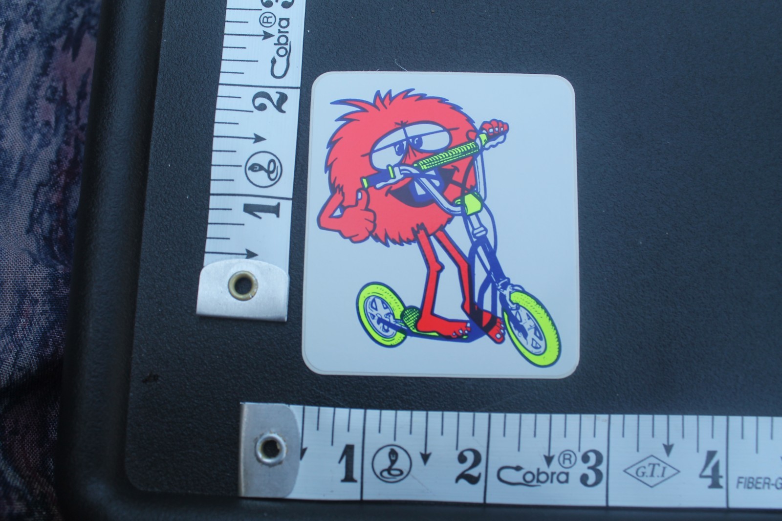 Scooter Bubble Gun Surf Wax Monster Neon Orange 80’s V8B Vintage Surfing STICKER