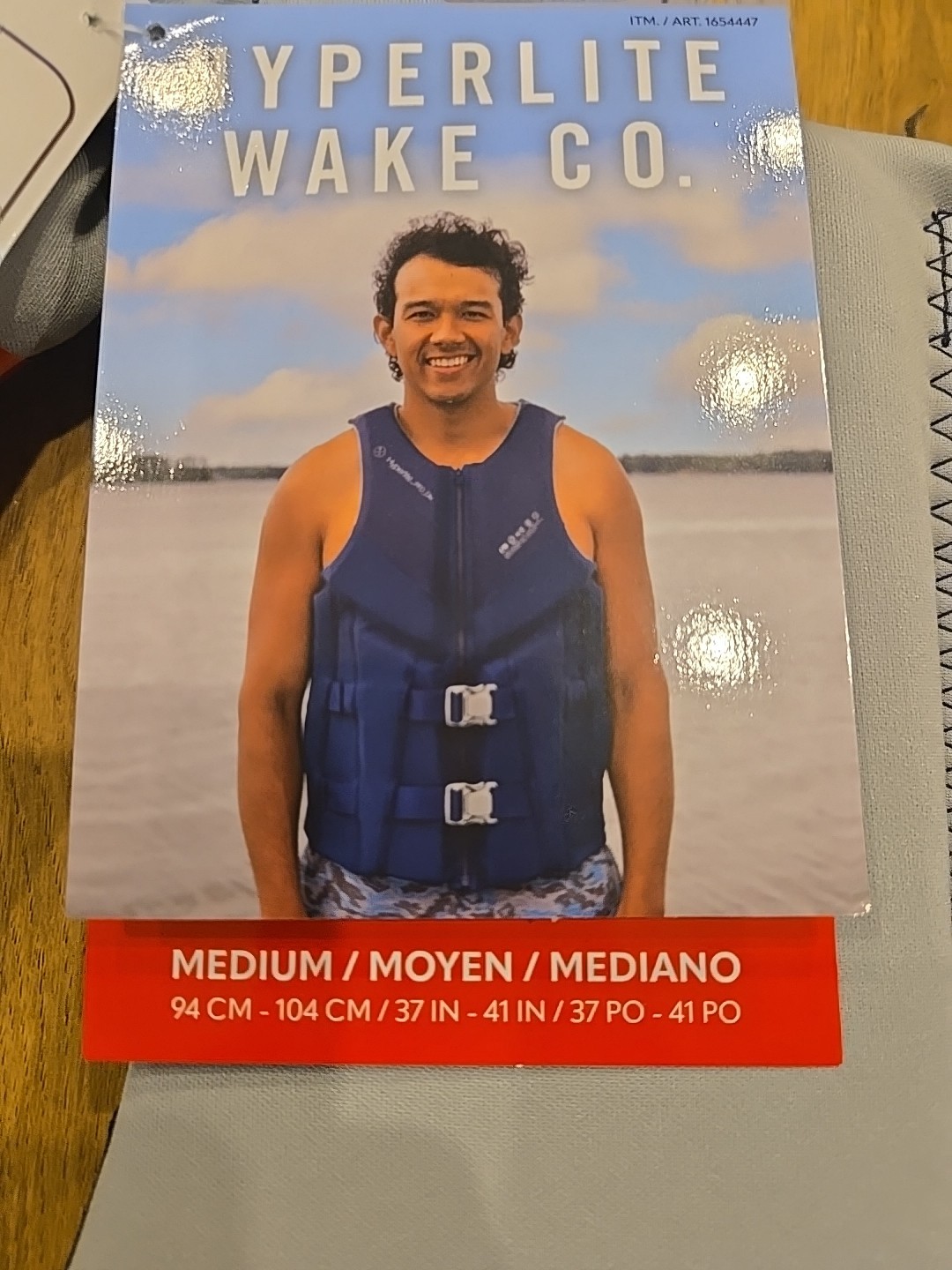 🌟NEW🌟 Hyperlite Men’s Life Vest – US Coast Guard Approved BLUE/GRAY – MEDIUM