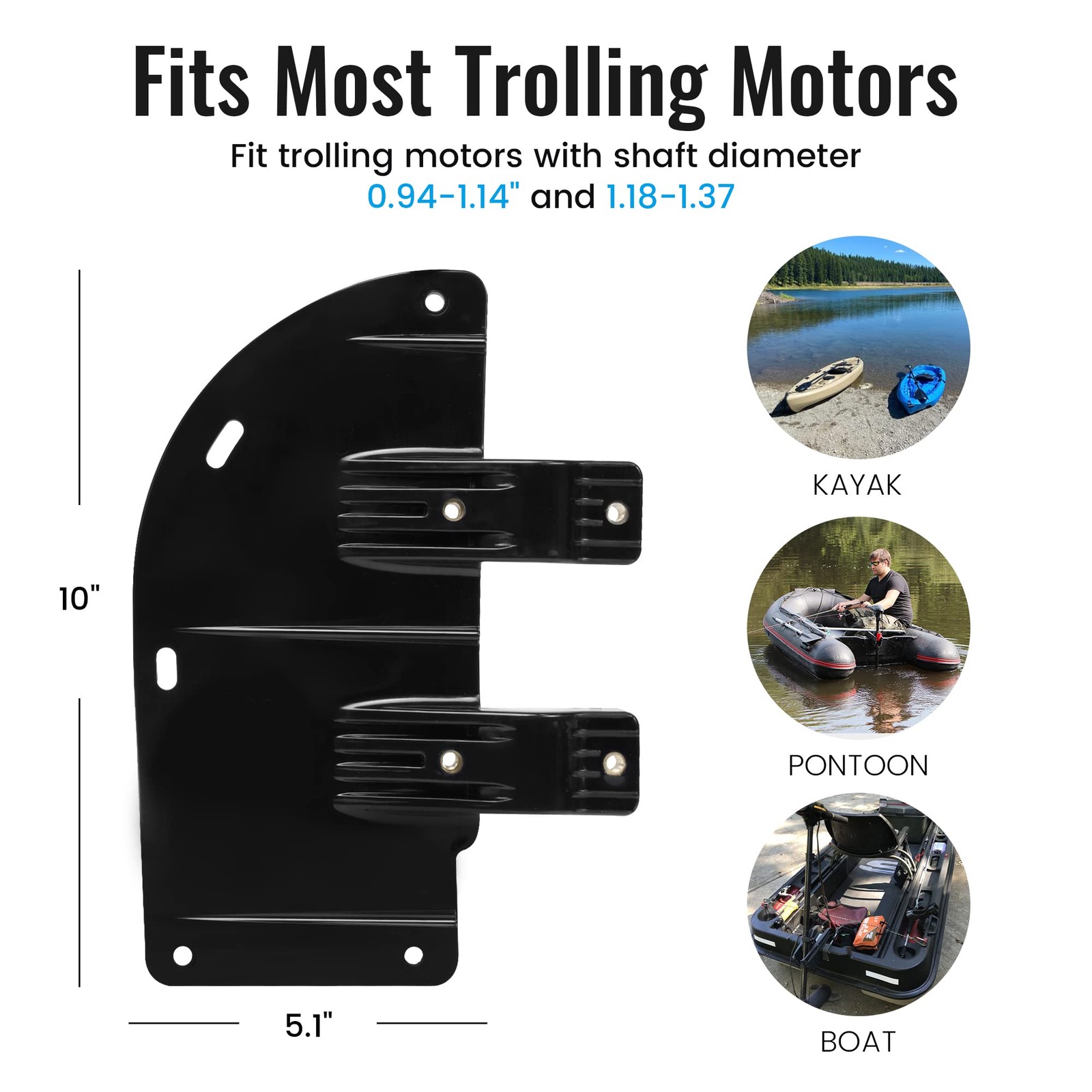 Boat Rudder Clamp Fits 24-55 Thrust Trolling Motors Accessories for Fishing K…