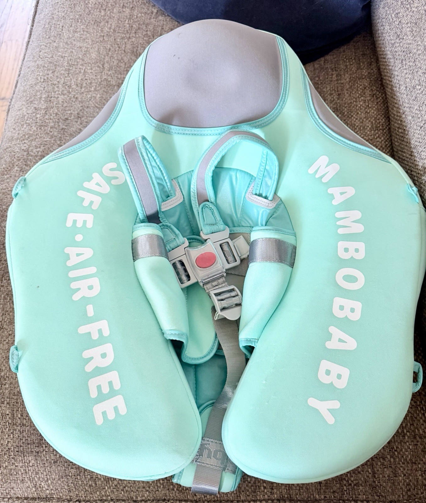 Mambobaby Safe Air-Free Baby Swimming Float Ring w/ Safety Harness