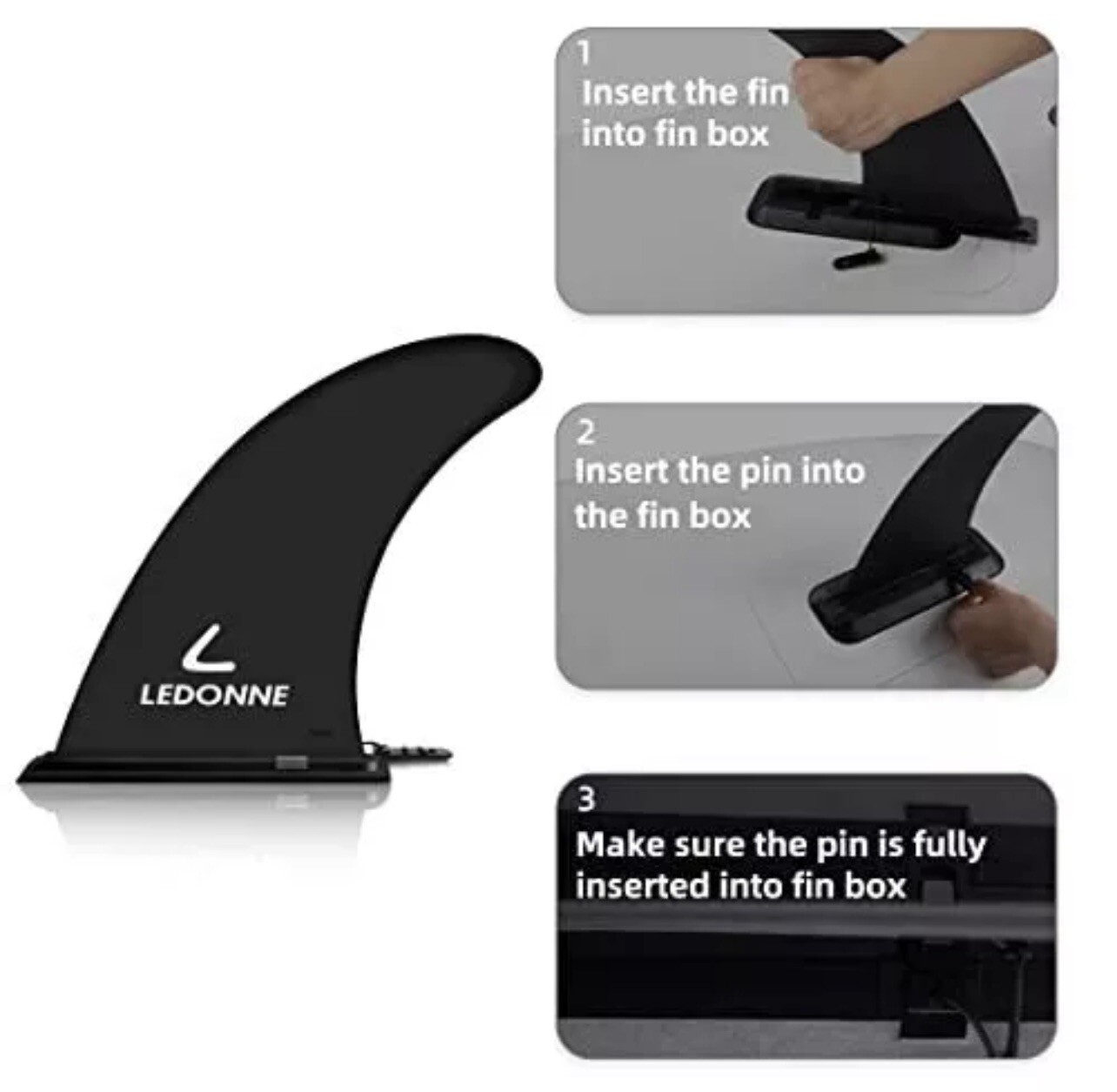 LEDONNE 9″ Surfing SUP Fins 2 Pcs (USD 9/1 PSC) Inflatable Paddle Board Fin