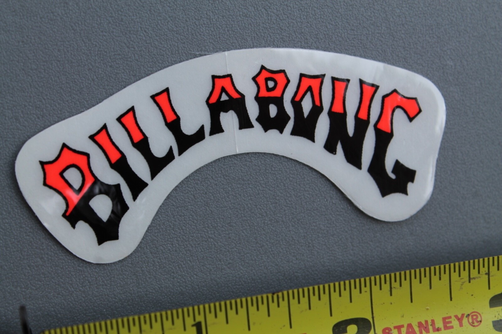 Billabong Surfboards Clear Neon Orange Black OG 80’s B8 Vintage Surfing STICKER
