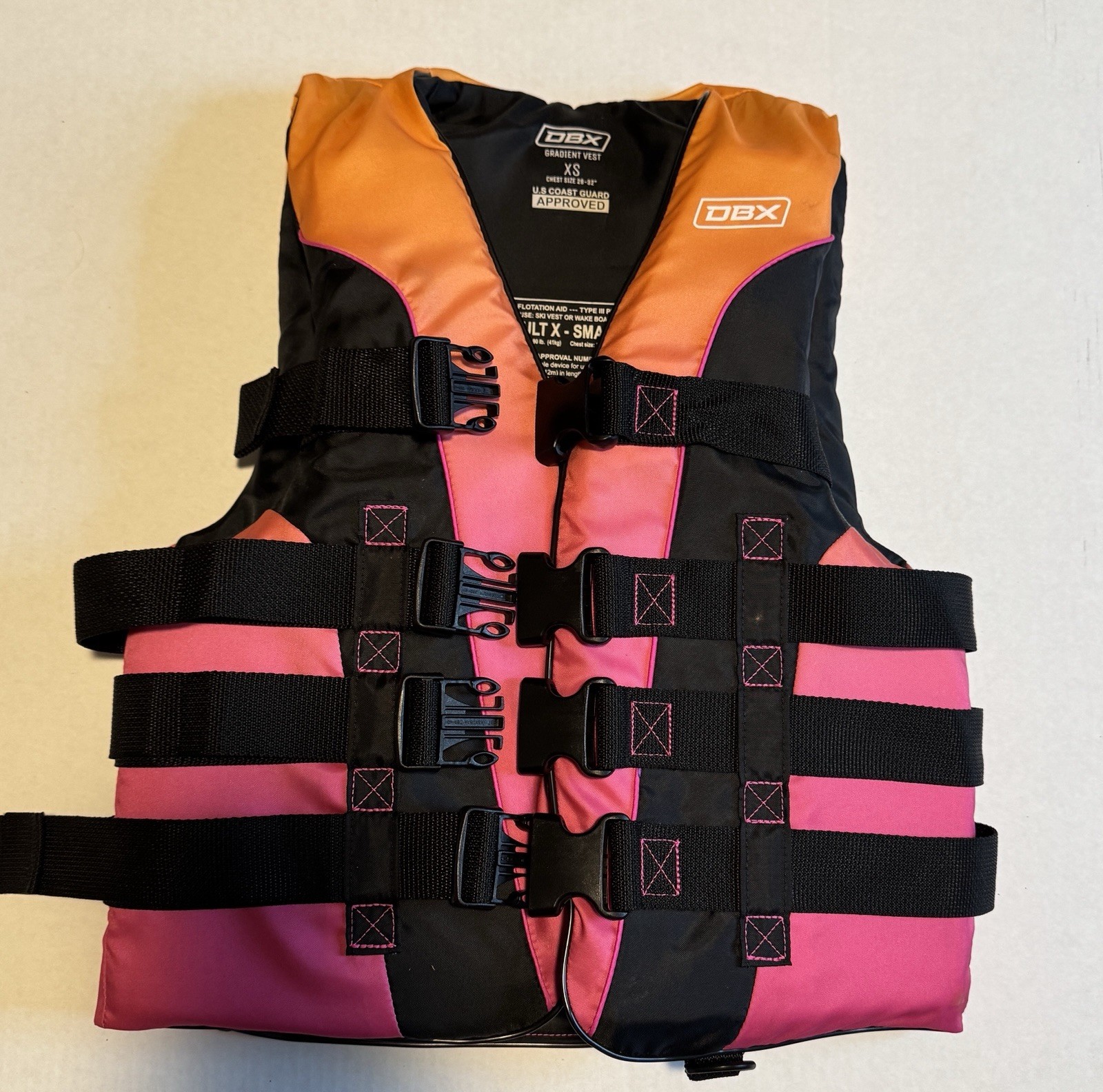 DBX Life Jacket Adult X-small U.S Coast Guard Approved