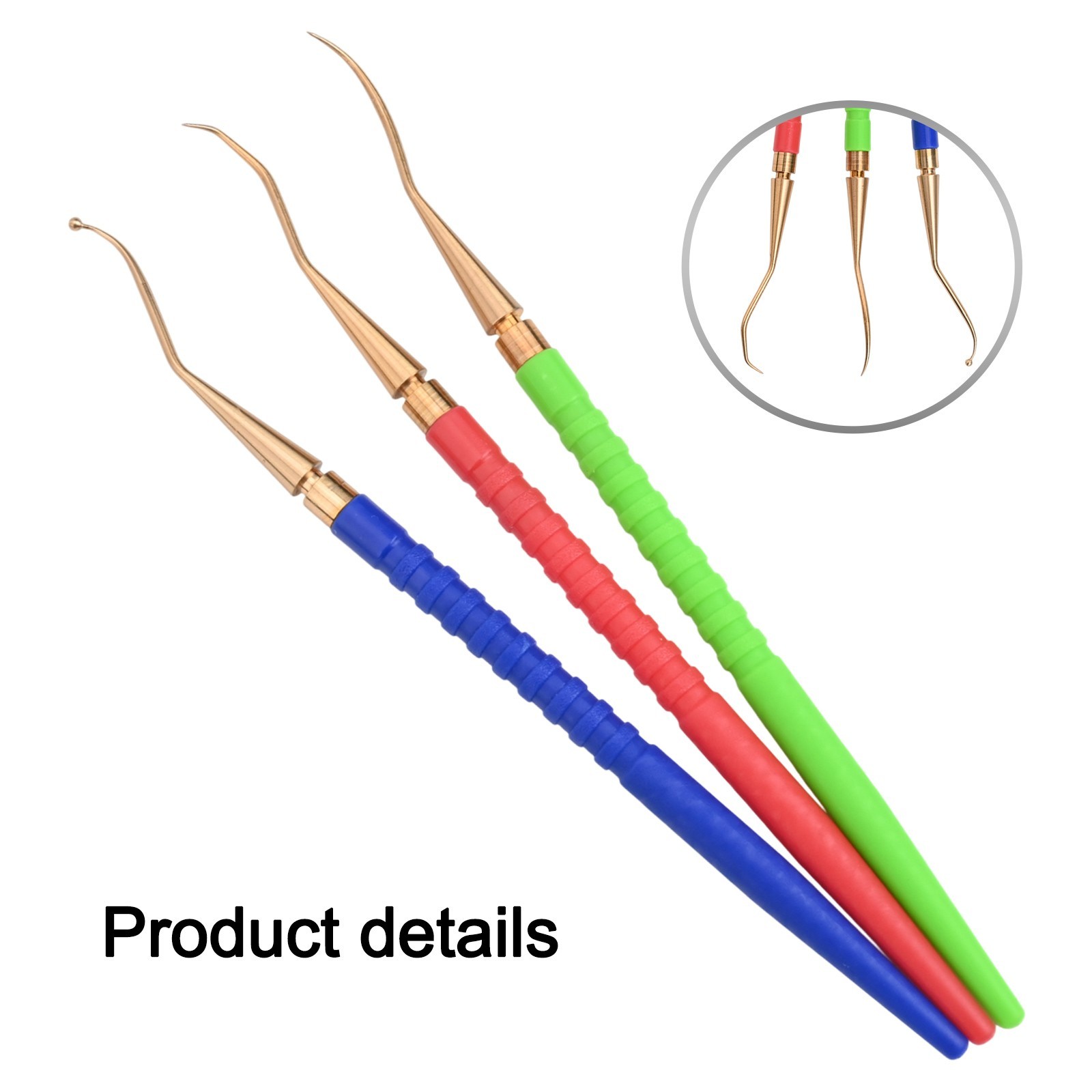 3 Piece Scuba Diving O Ring Picker Set Brass Shaft 14.5cm Plastic Handle