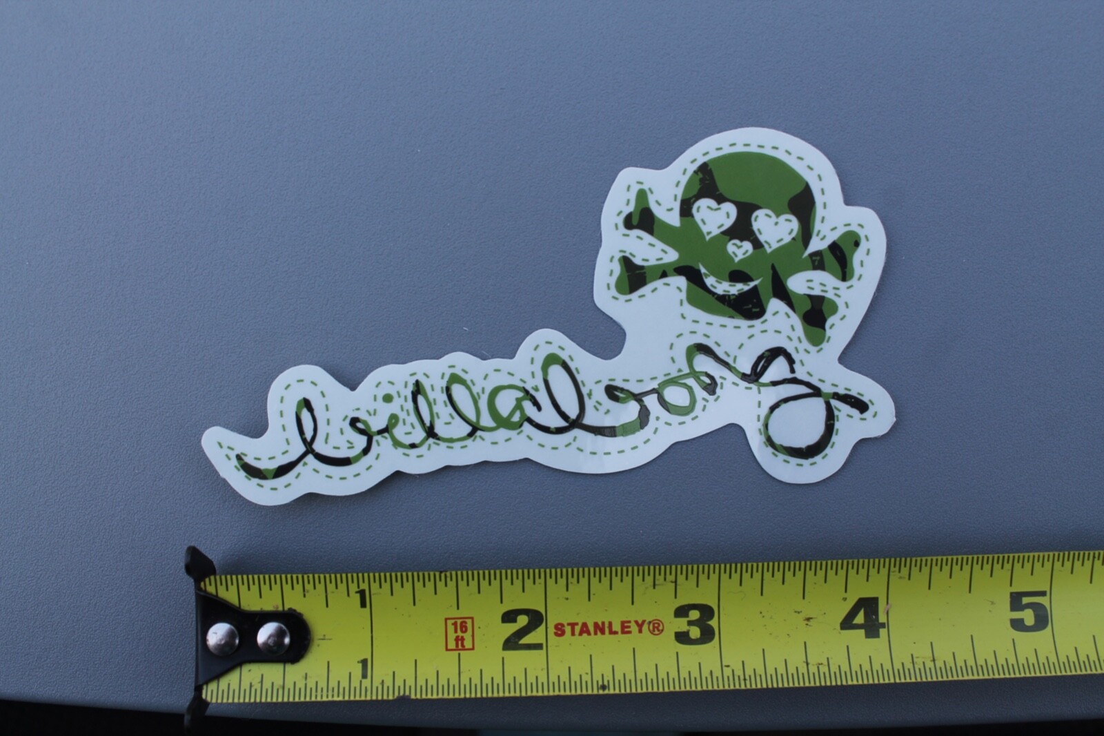 BILLABONG Surfboards Olive Army Green Skull Bones OG B4 Vintage Surfing STICKER