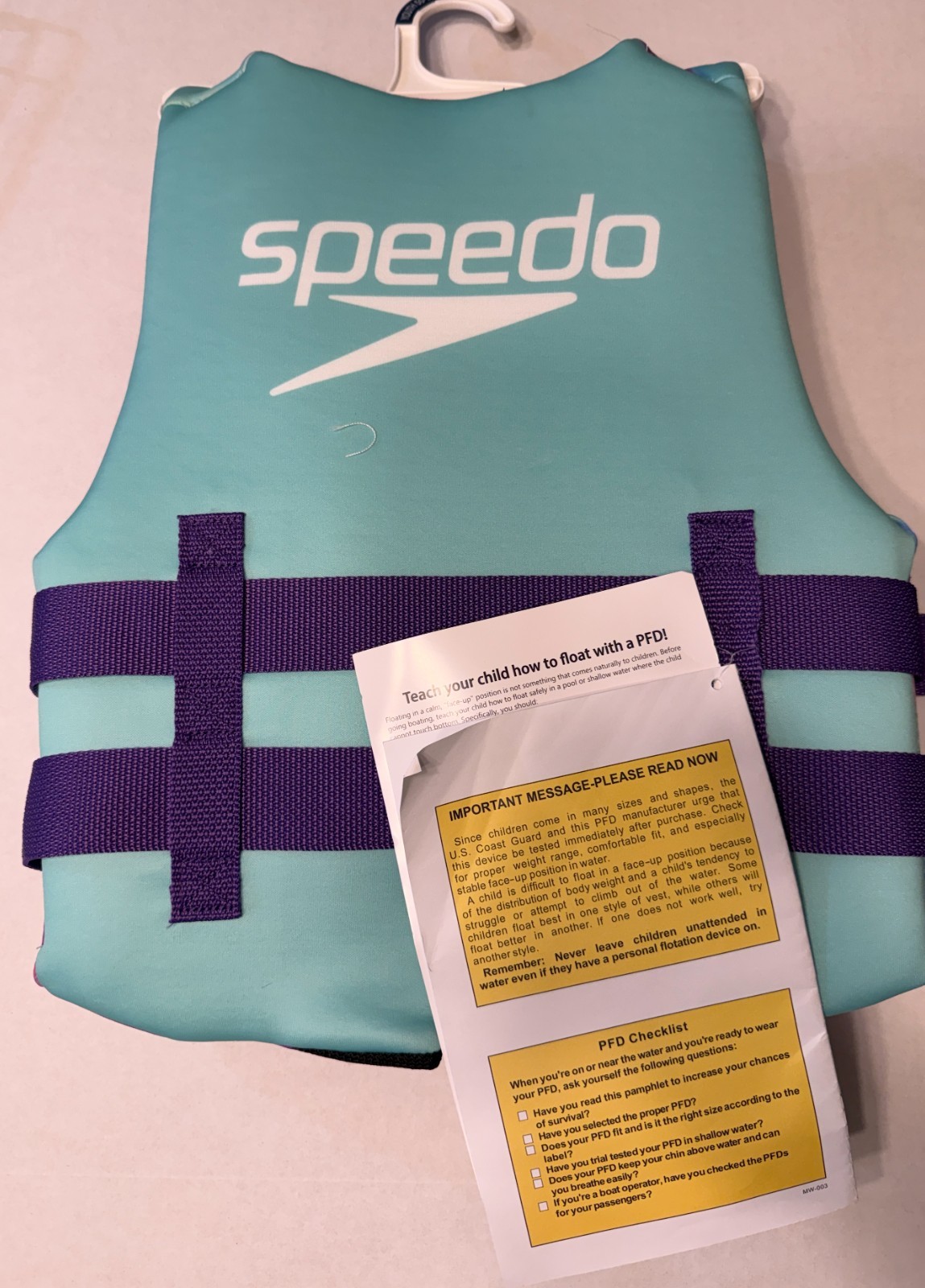 2 speedo life vest jacket junior 50-90 pounds universal USCG approved