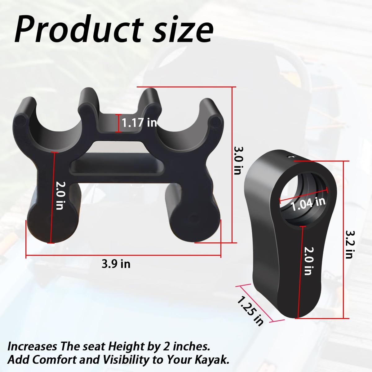 Kayak Seat Risers Compatible with Yukon and Teton Pro Kayaks(Plastic)-Adjusti…