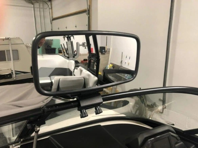 Heavy Duty 7″X14″ Rearview Mirror W/Adj Square Bracket for Boat Skiing Wakeboard