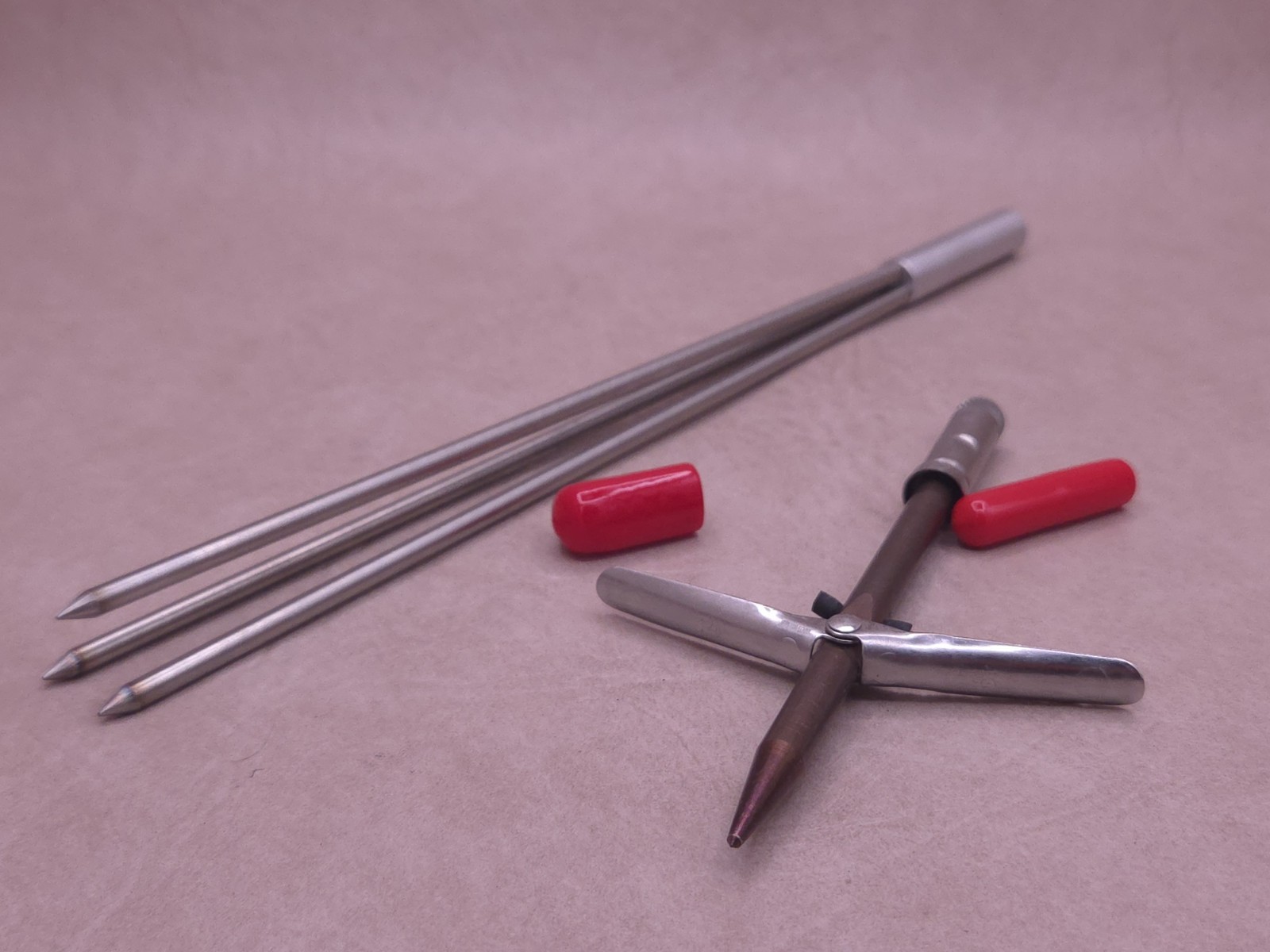 Spearfishing Spear Tip Lot – Cressi 3-Prong Paralyzer & Mechanical Double barb