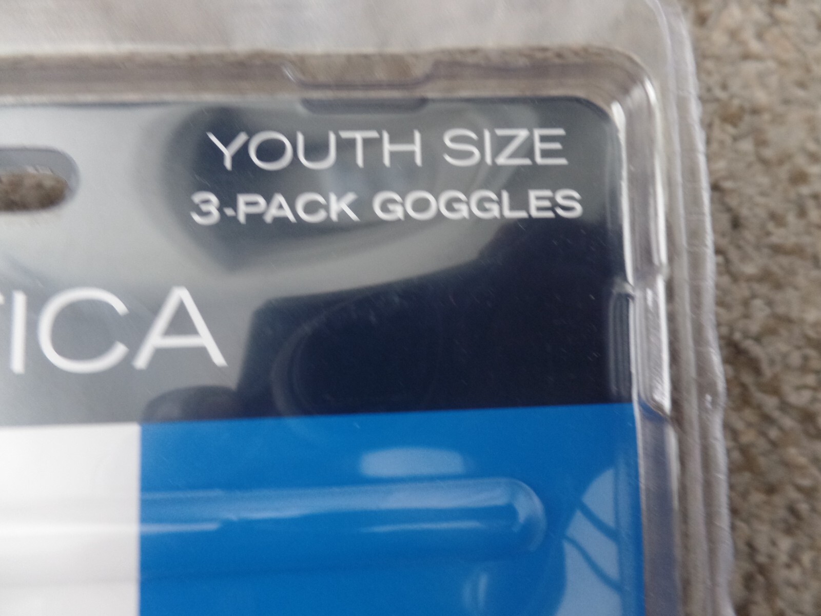 NAUTICA, SWIM GOOGLES, 3 PAIR PACK, NEW, 7+