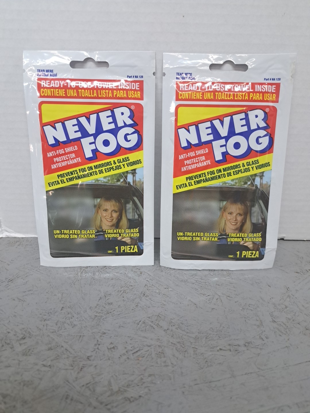 2 Blue Magic Never Fog, Anti-Fog Shield Towel, Prevent Fog on Mirrors & Glass