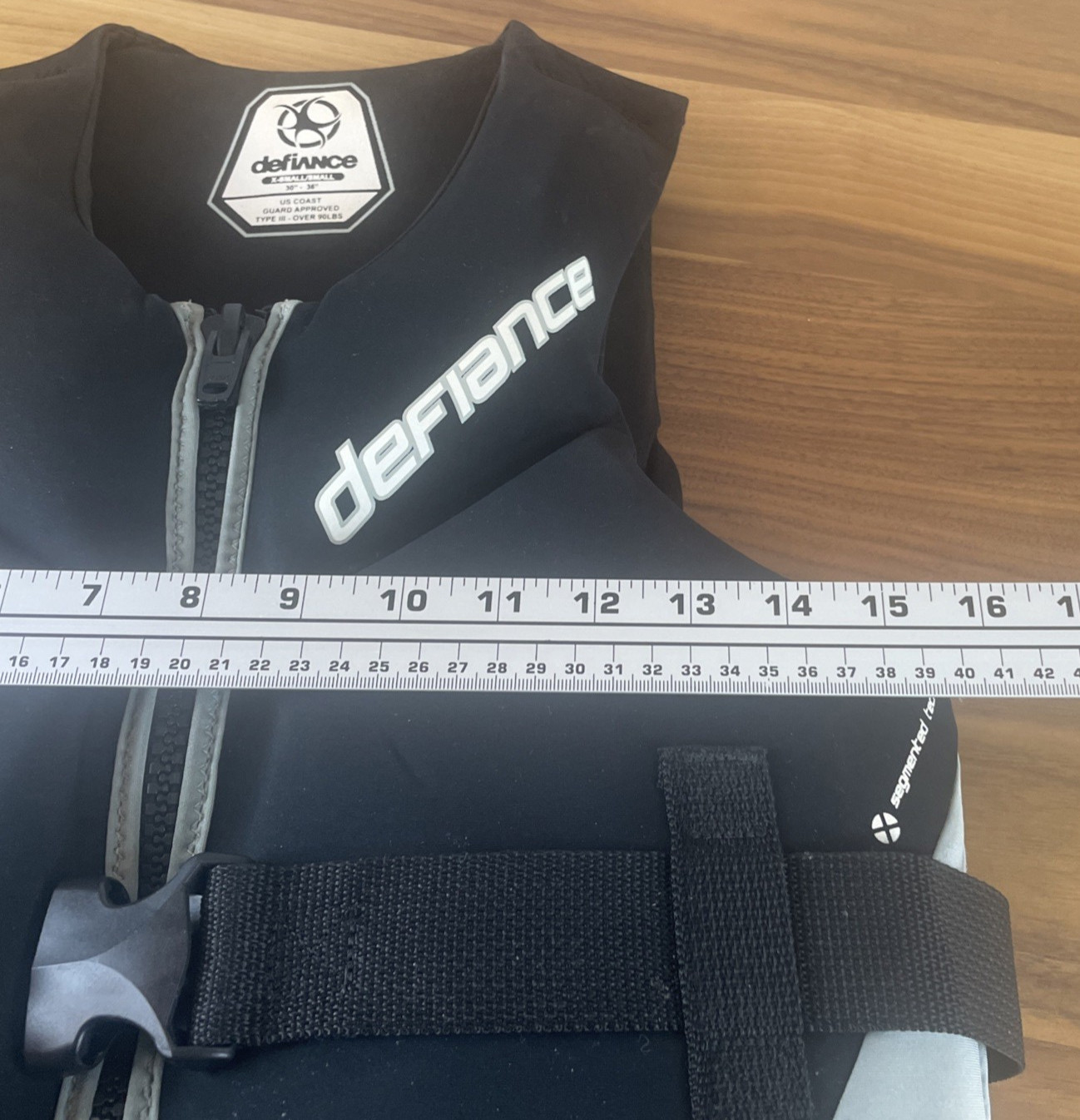 Defiance Life Jacket Size X-Small/Small 30″-36″ Black – US Coast Guard Approved