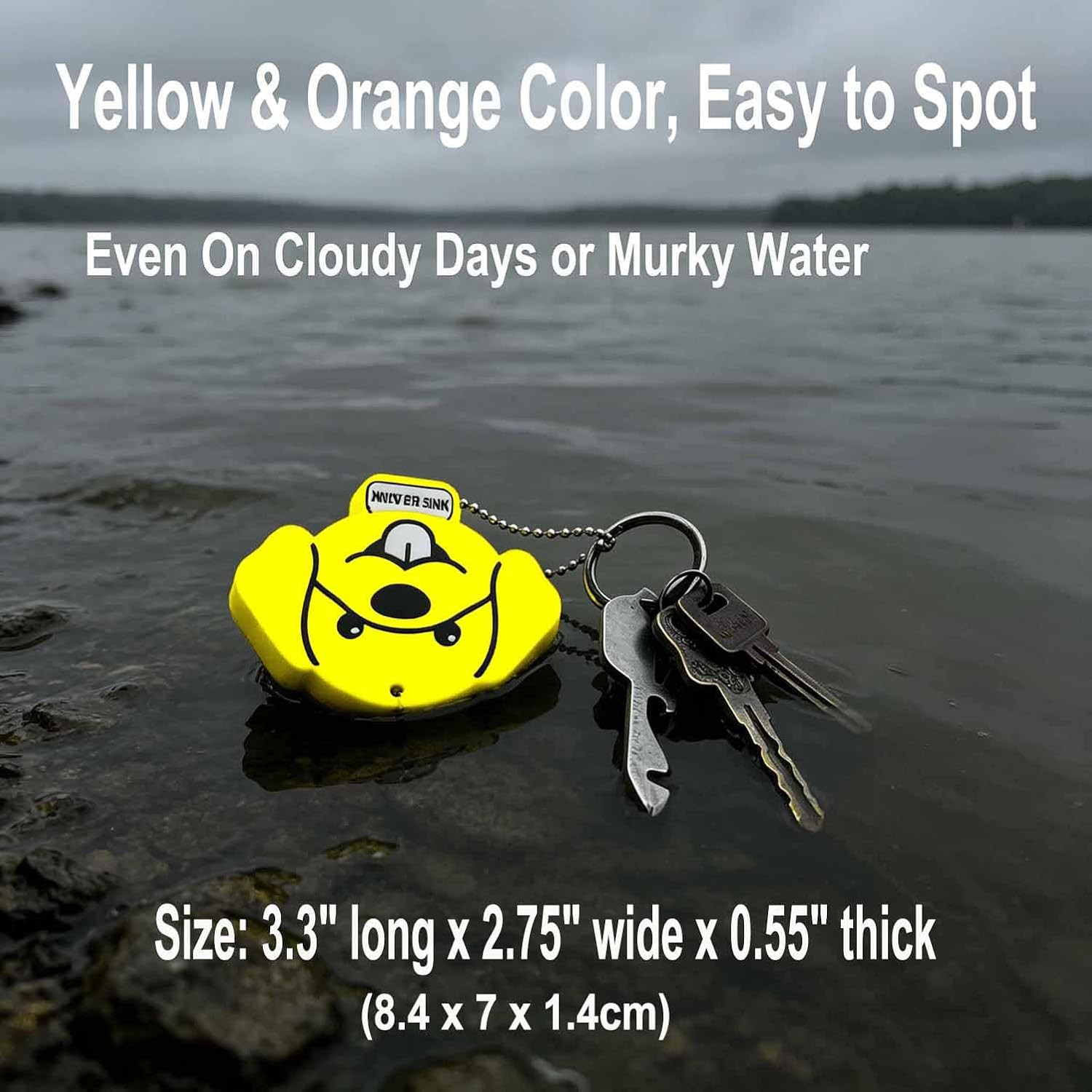 Floating Keychain for Keys, Retriever Dog Buoy with Chain, Buoyant Key