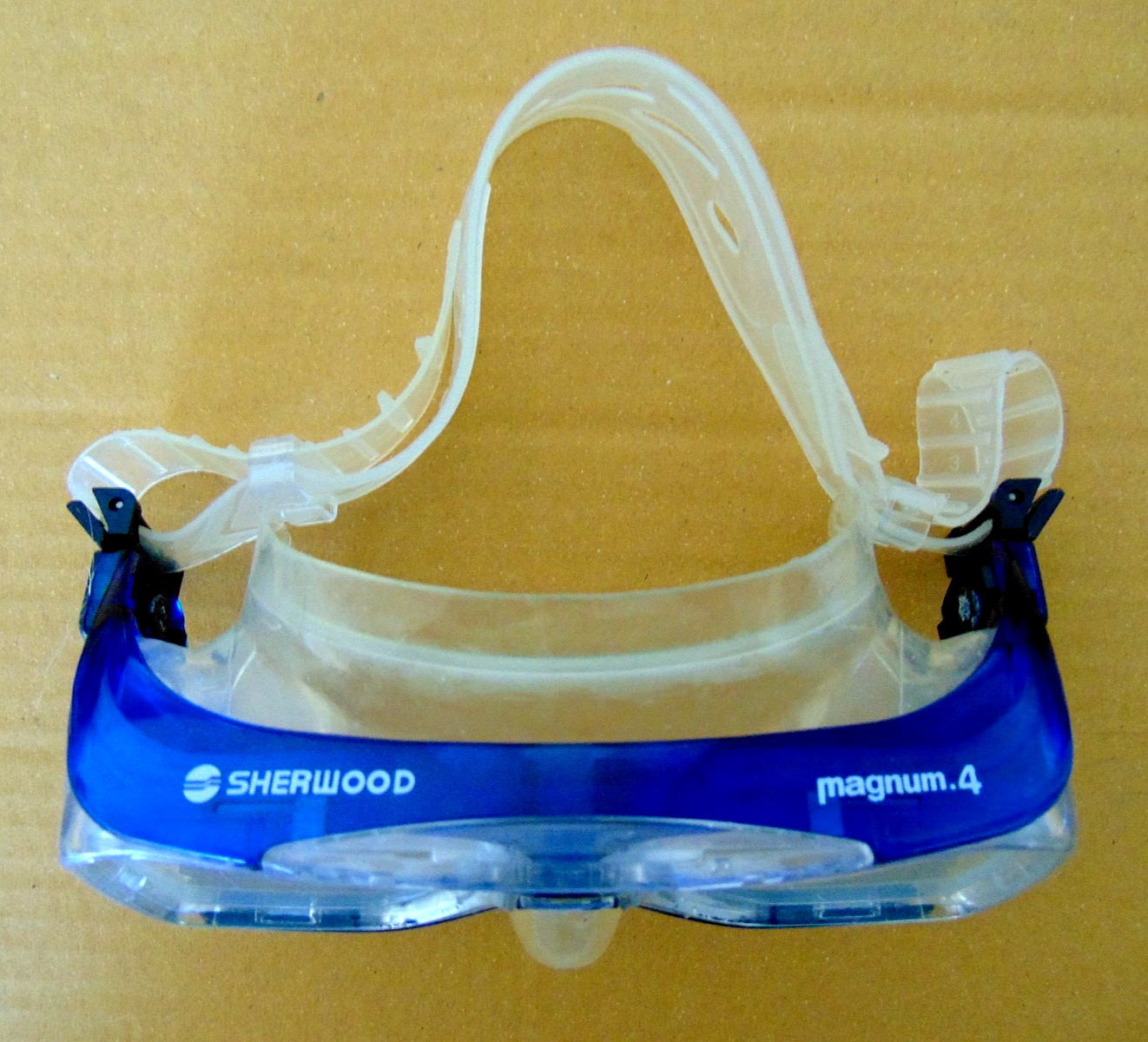 Sherwood Magnum 4 Scuba Diving Mask Tempered Glass Blue Adult Adjustable Size🔥