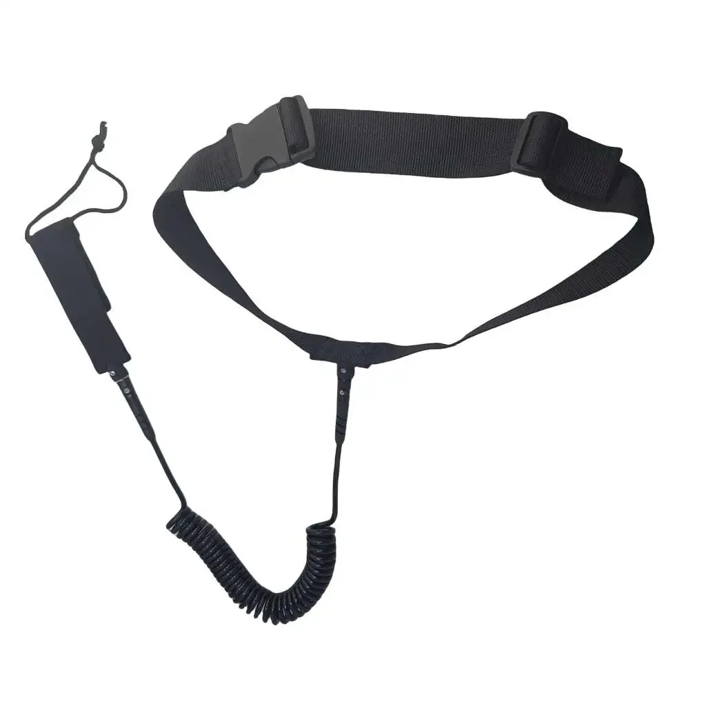 SUP Waist Coiled Leash Surfing Chest Strap Safety Hip Belt Leash
