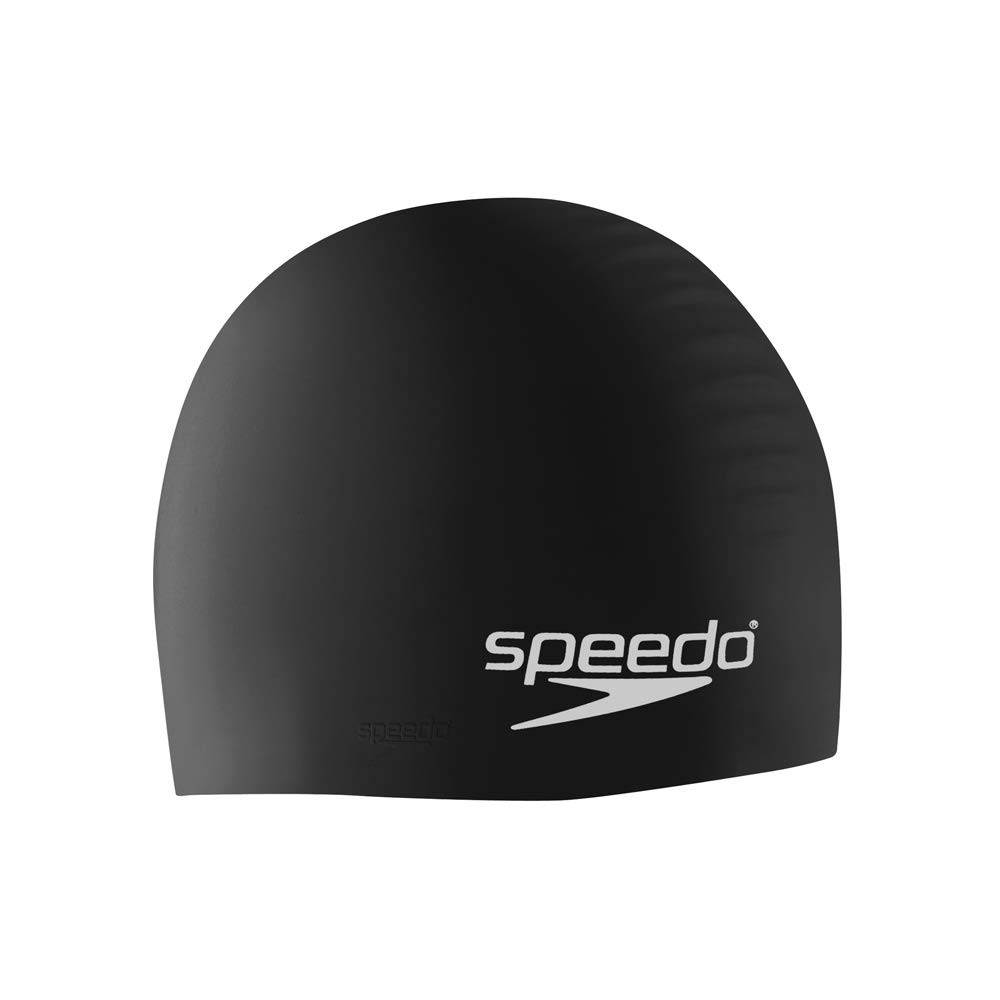 Speedo Unisex-Child Swim Cap Silicone Junior One Size, Black