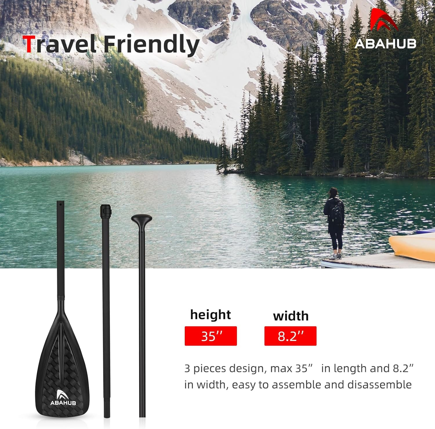SUP Paddles – 3 Piece Adjustable Stand up Paddle – Lightweight Oar