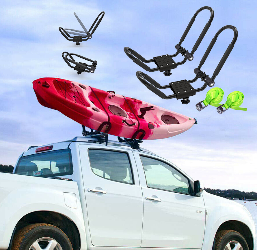 Folding Canoe Boat Kayak Roof Rack Car SUV Truck Top Mount Carrier J Cross Bar