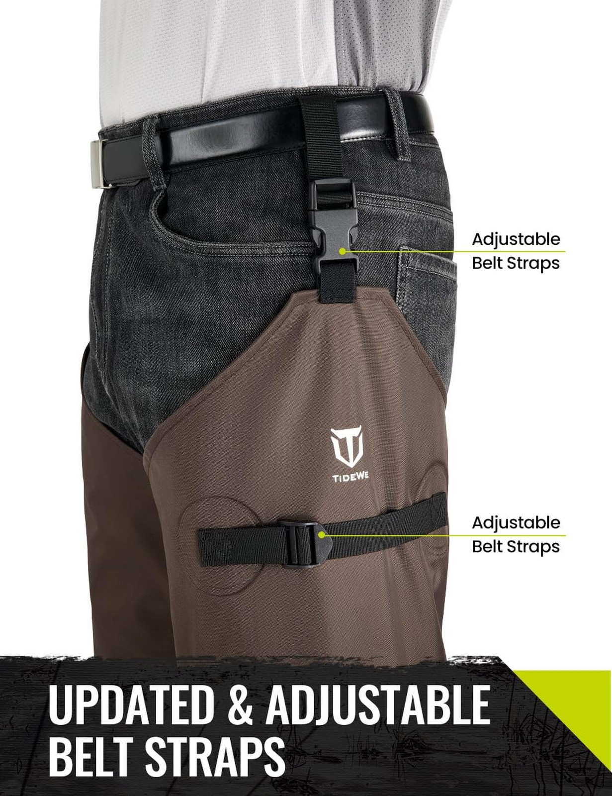 TIDEWE Hip Wader, Lightweight Hip Boot For Men and Women, 2-Ply PVC/Nylon Fis…