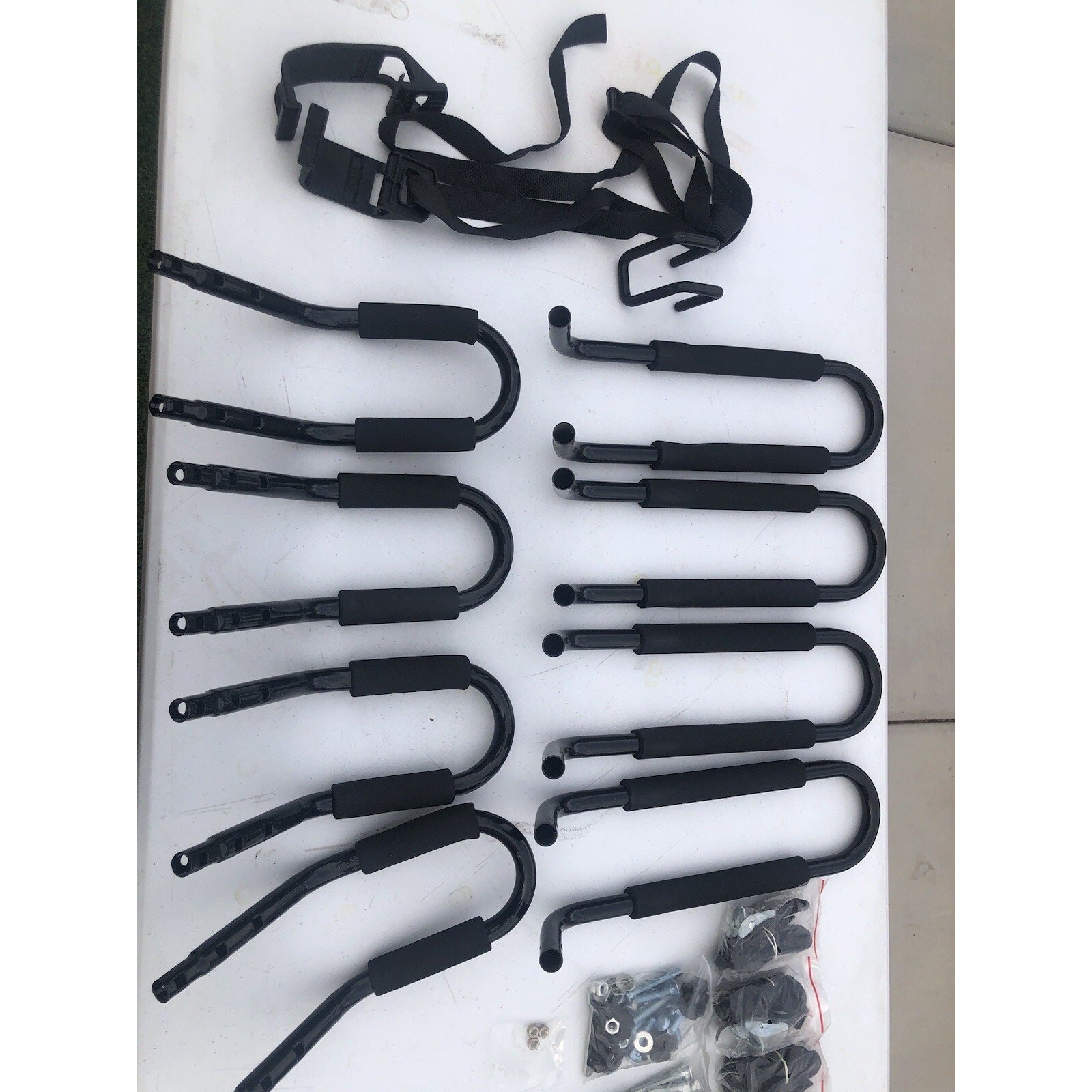 2Pair Kayak Roof Rack Carrier Boat Ski Surf Roof Mount Car Cross J-Bar Rack READ