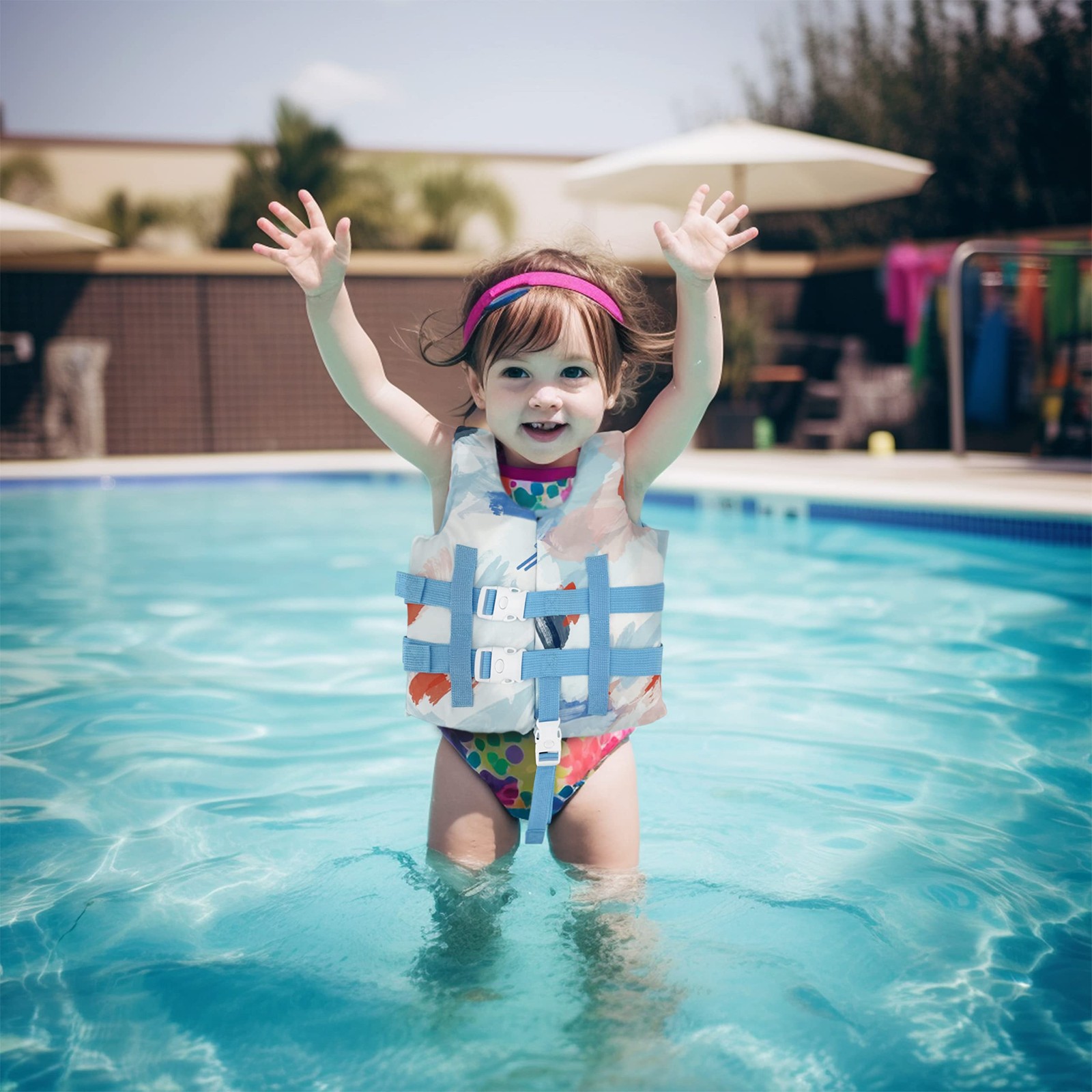 Taktzeit Toddler Swim Vest Kids Floaties For Pool 30-50 Lbs Kids Arm Floaties