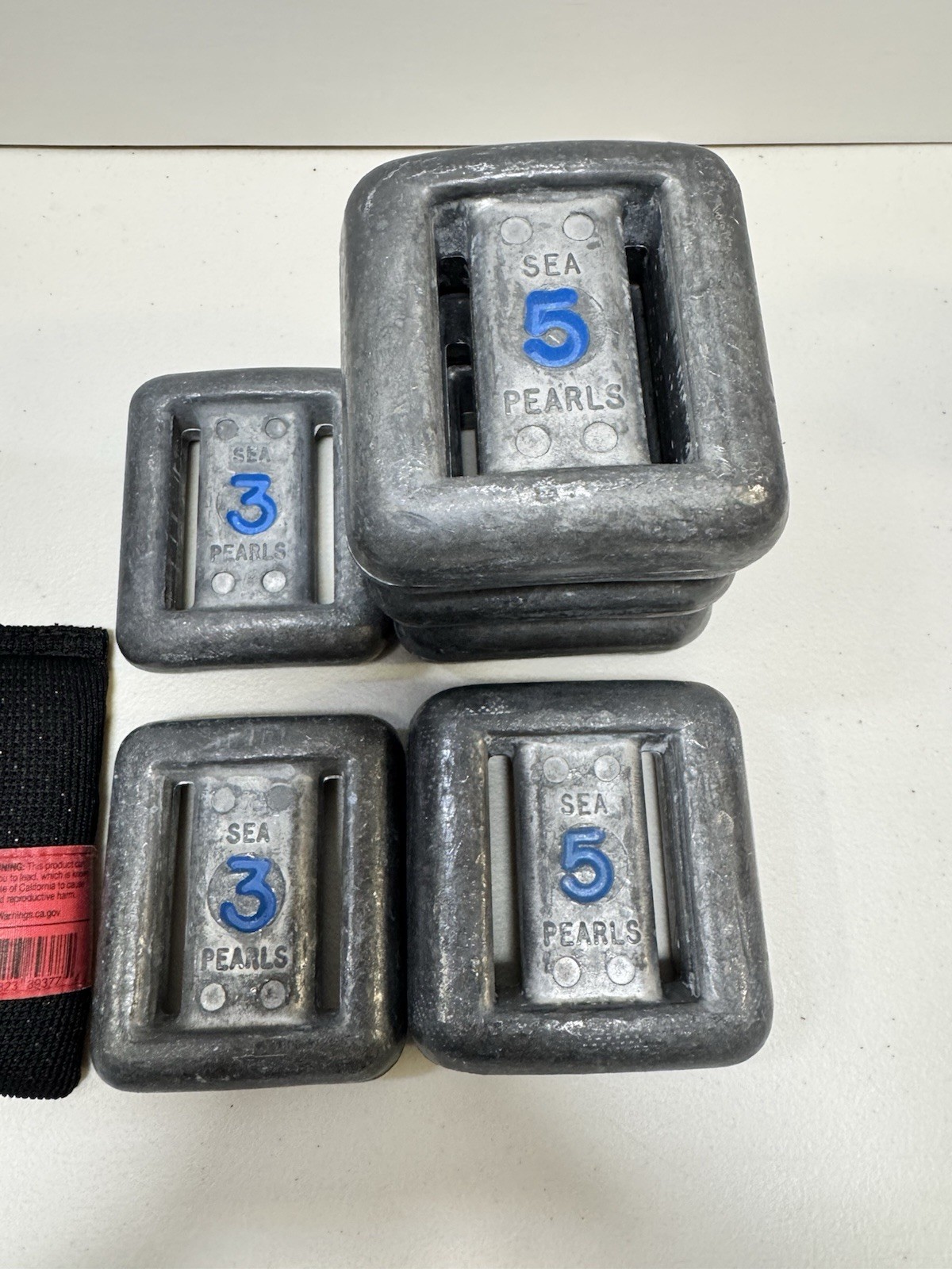 XS Scuba Weight Bags With Dive Weights USED (X9) LOT 28lbs