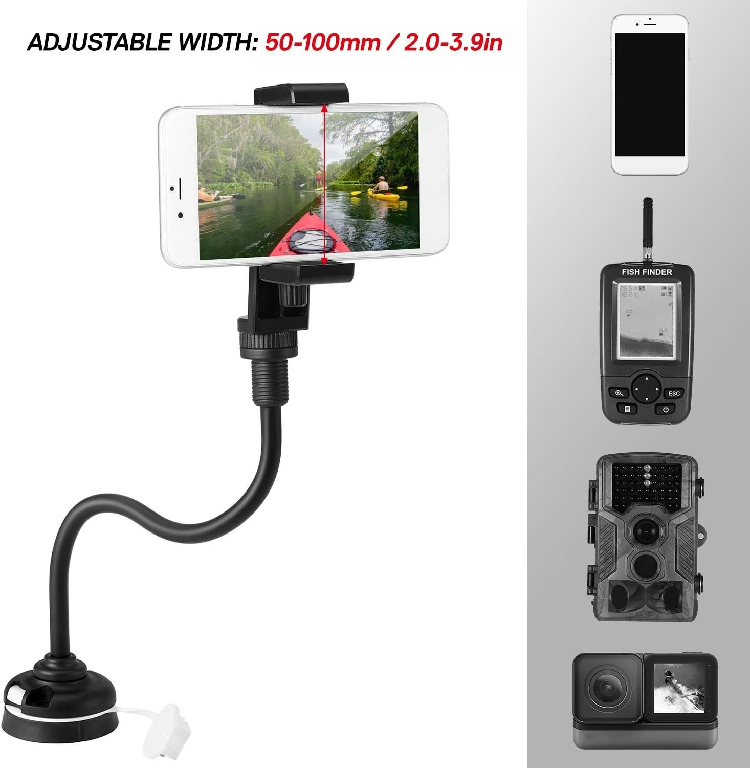 Universal Boat Bracket: Adjustable Phone & Camera Mount for Adventure Sports