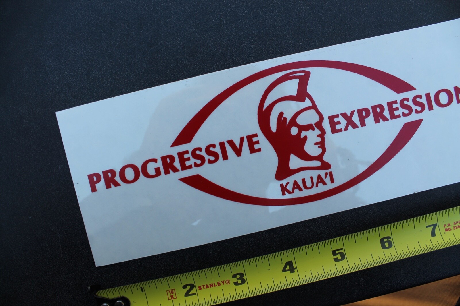 Progressive Expressions Kaua’i Hawaii Clear Red Rare V36 Vintage Surfing STICKER