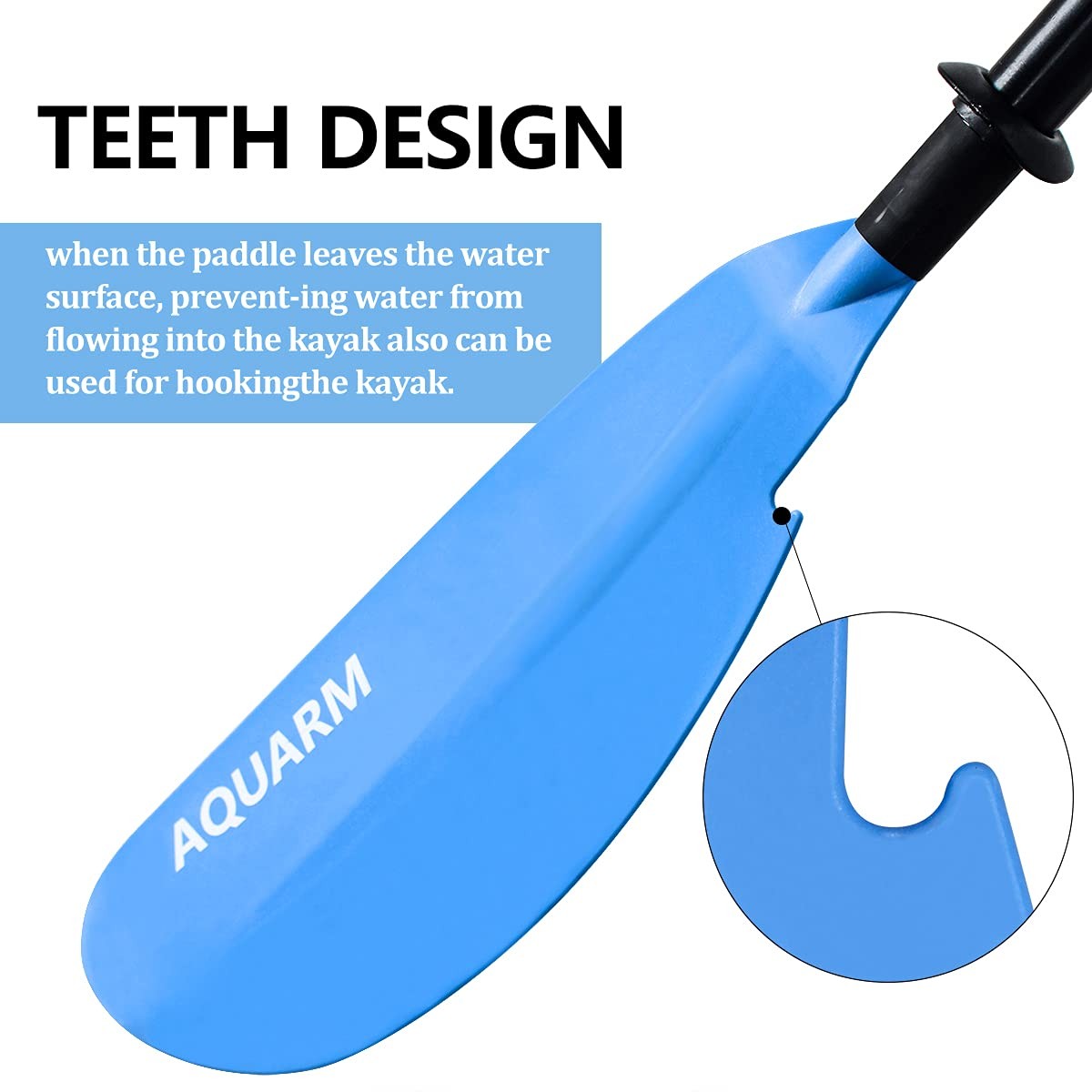 AQUARM Kayak Paddle with Free Paddles Leash, 91.7 inch Lightweight Adjustable…