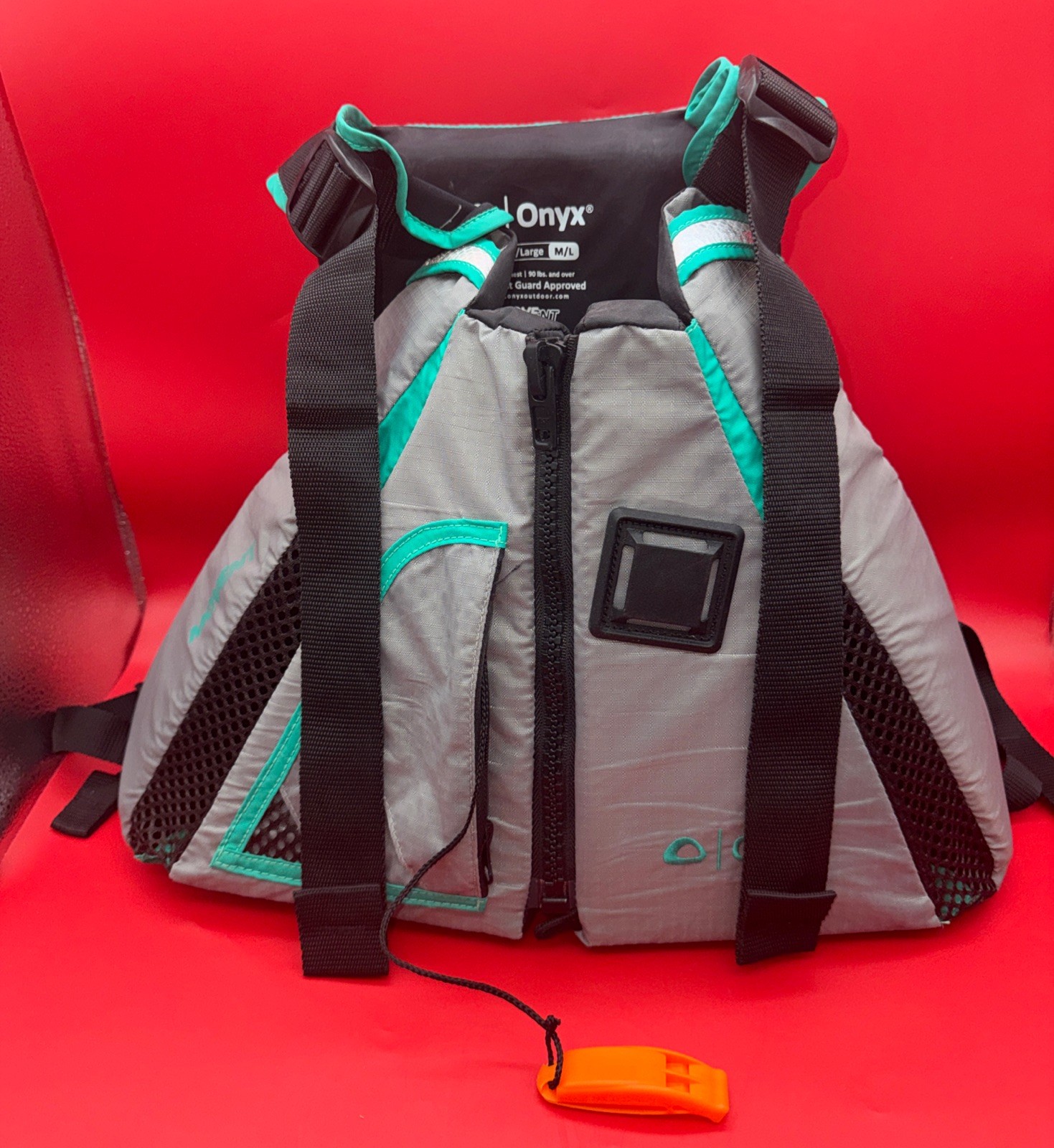 Onyx MoveVent Dynamic Paddle Sports Life Vest Size M/L Aqua Kayak