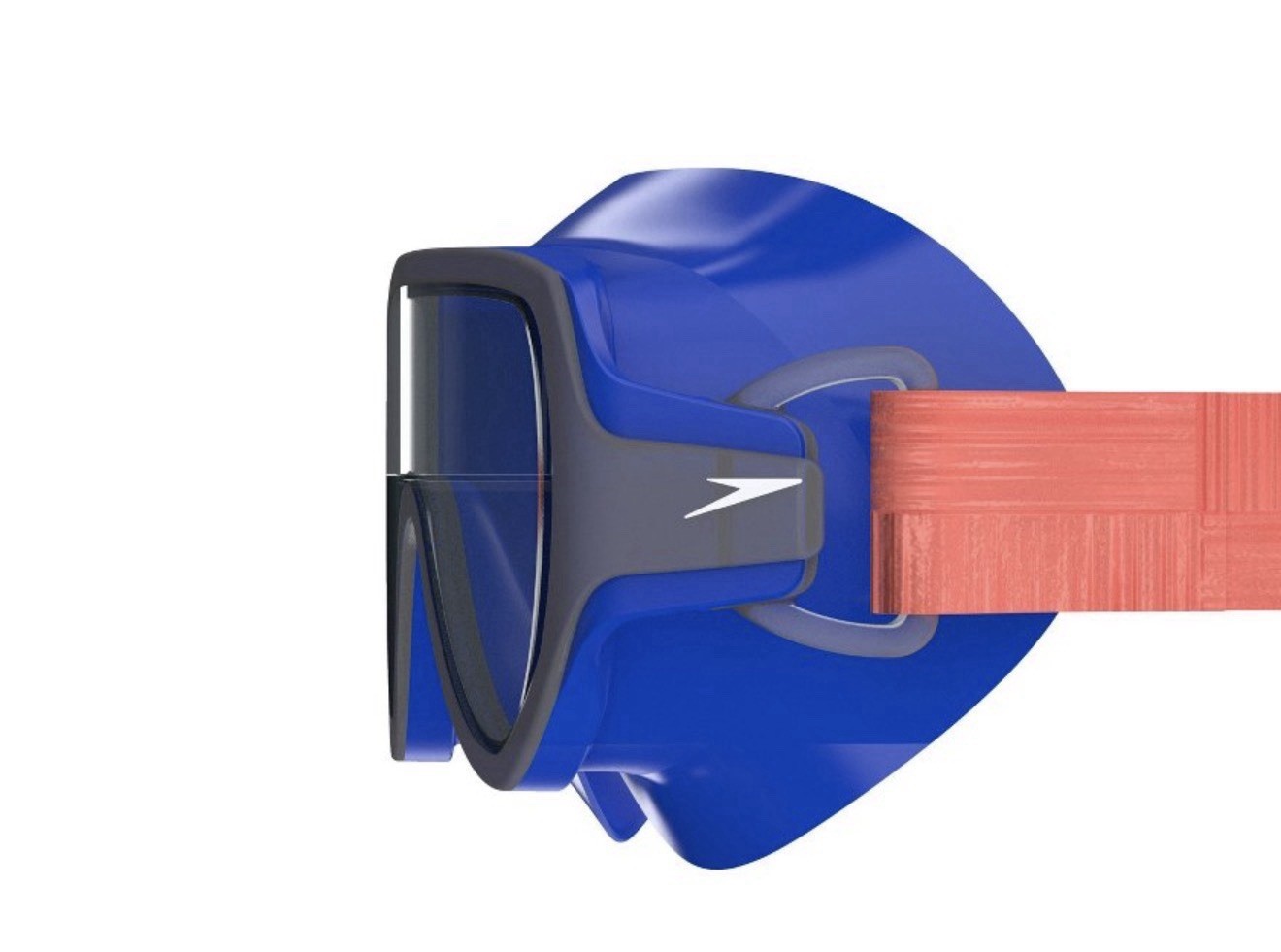 Speedo Kids’ Swim Mask with Fabric Strap – Blue/Coral: Ages 3-6 Polycarbonate