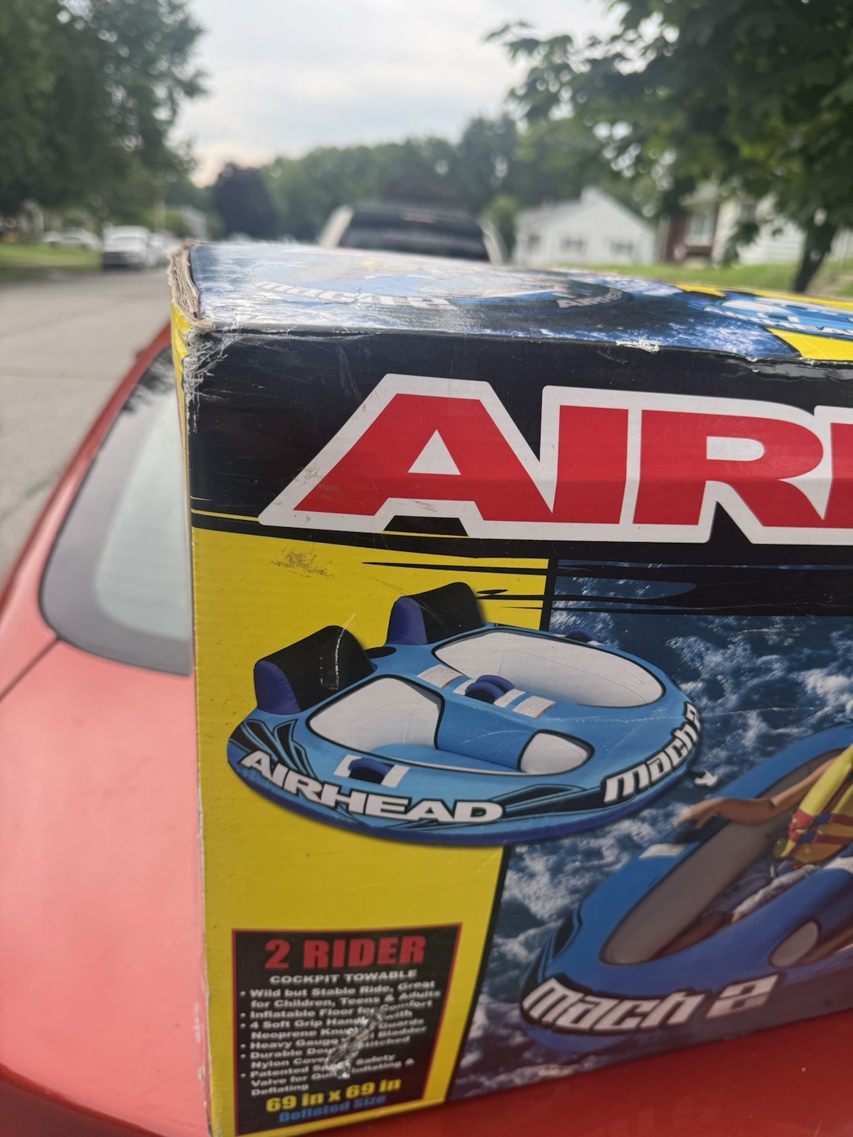 AIRHEAD Mach 2 (AHM2-2) Inflatable Two-Seat Towable (for Tubing) New In Box