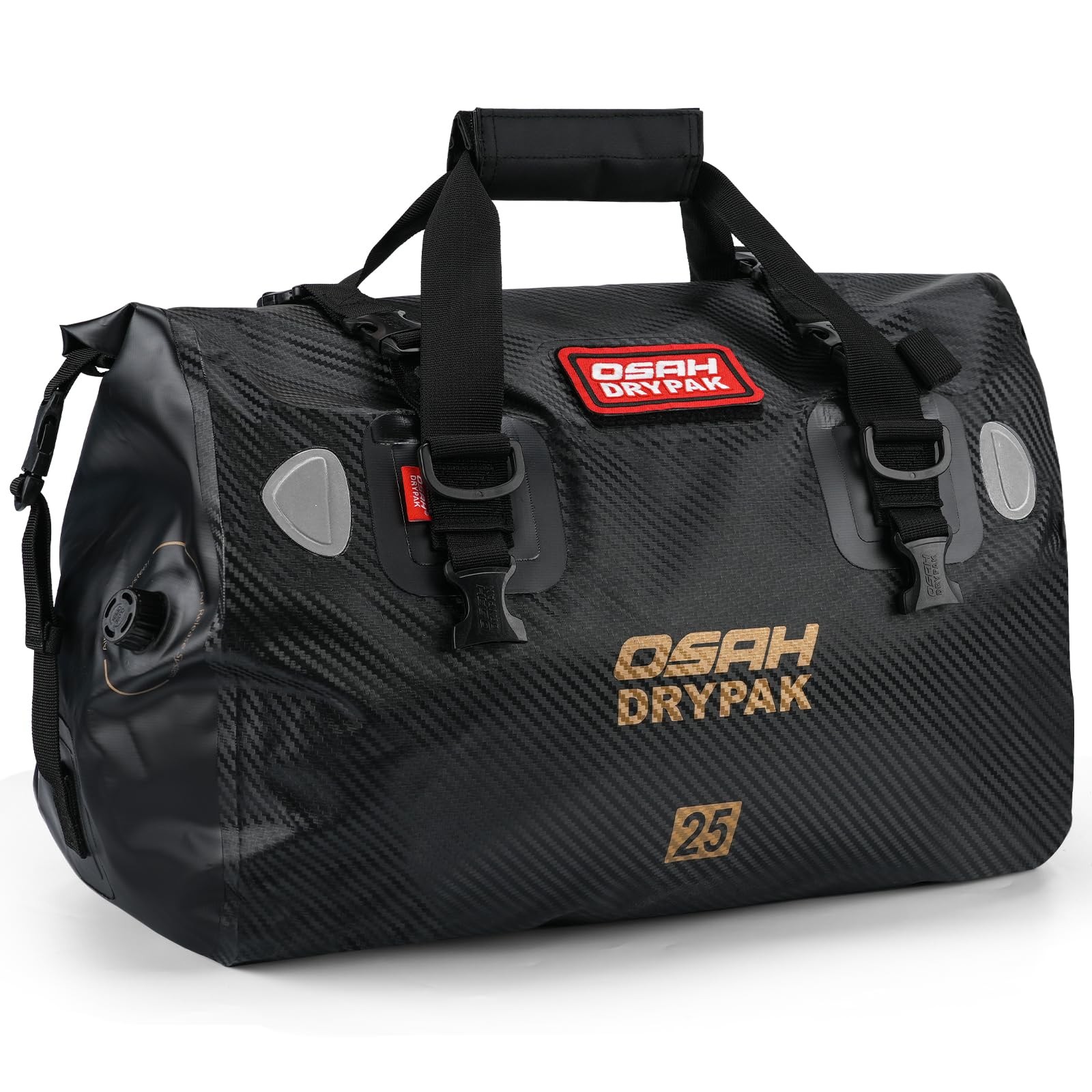 Waterproof Duffel Bag – Motorcycle Dry Tail with 25L, Carbon Fibre