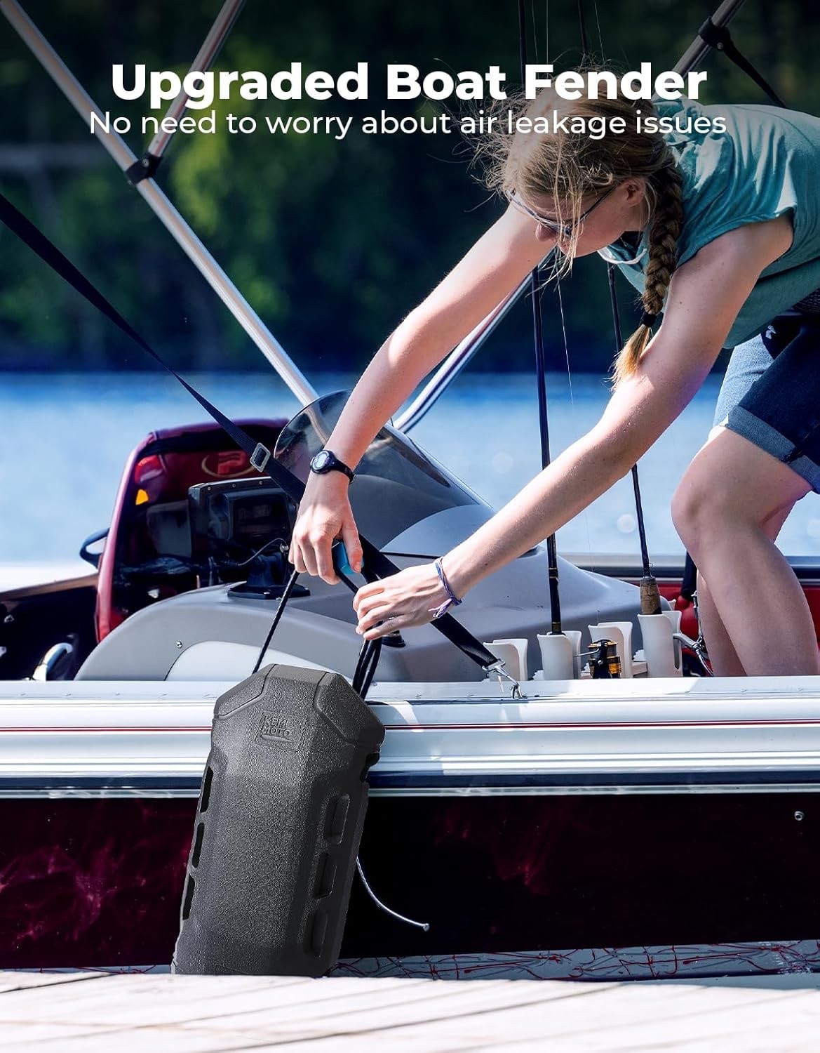 KEMIMOTO Upgraded Boat Fenders Bumpers for Bass Boat Jon Boat and Pontoon Boat