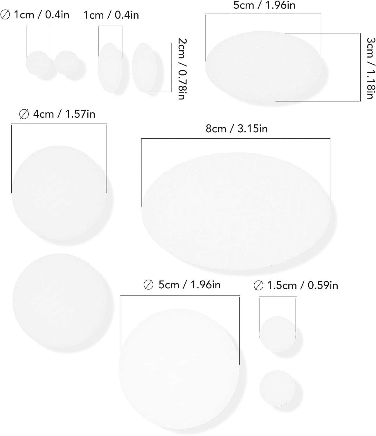 aZengear Repair Patches (30+ Colors) for Different Sizes, Transparent