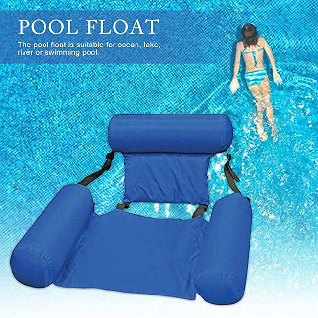 Swimming Pool Foldable Inflatable Seats Water Floating Bed Chair Beach Home Use