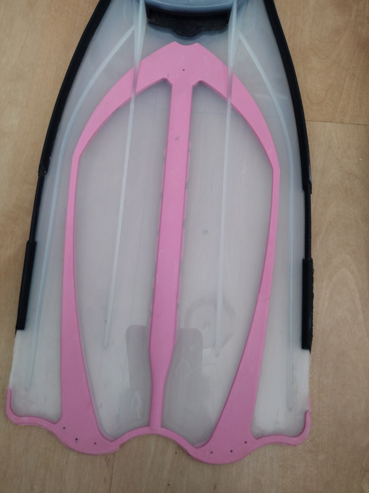 Cressi Pluma Full Foot Fins 5.5/6.5 39/40 Pink Clear Black With Mask and Snorkle